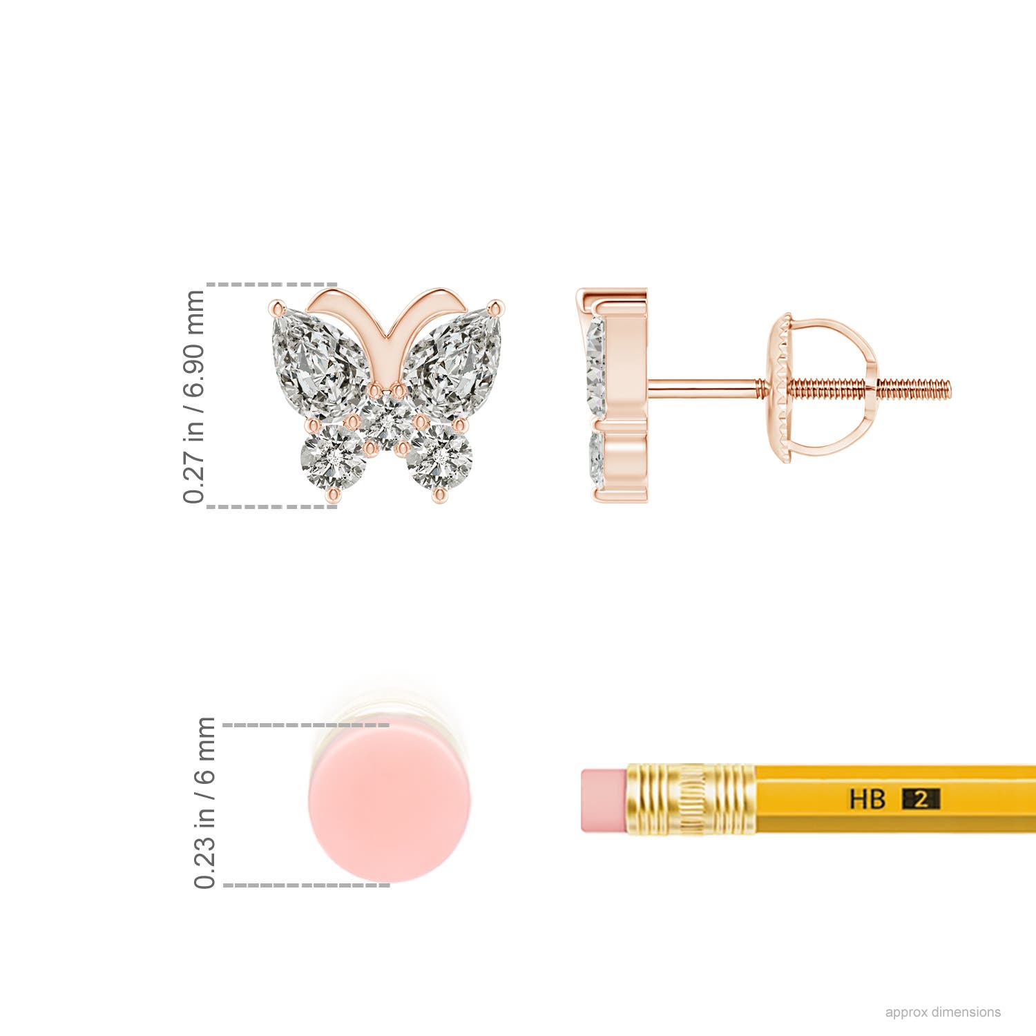 K, I3 / 0.78 CT / 14 KT Rose Gold