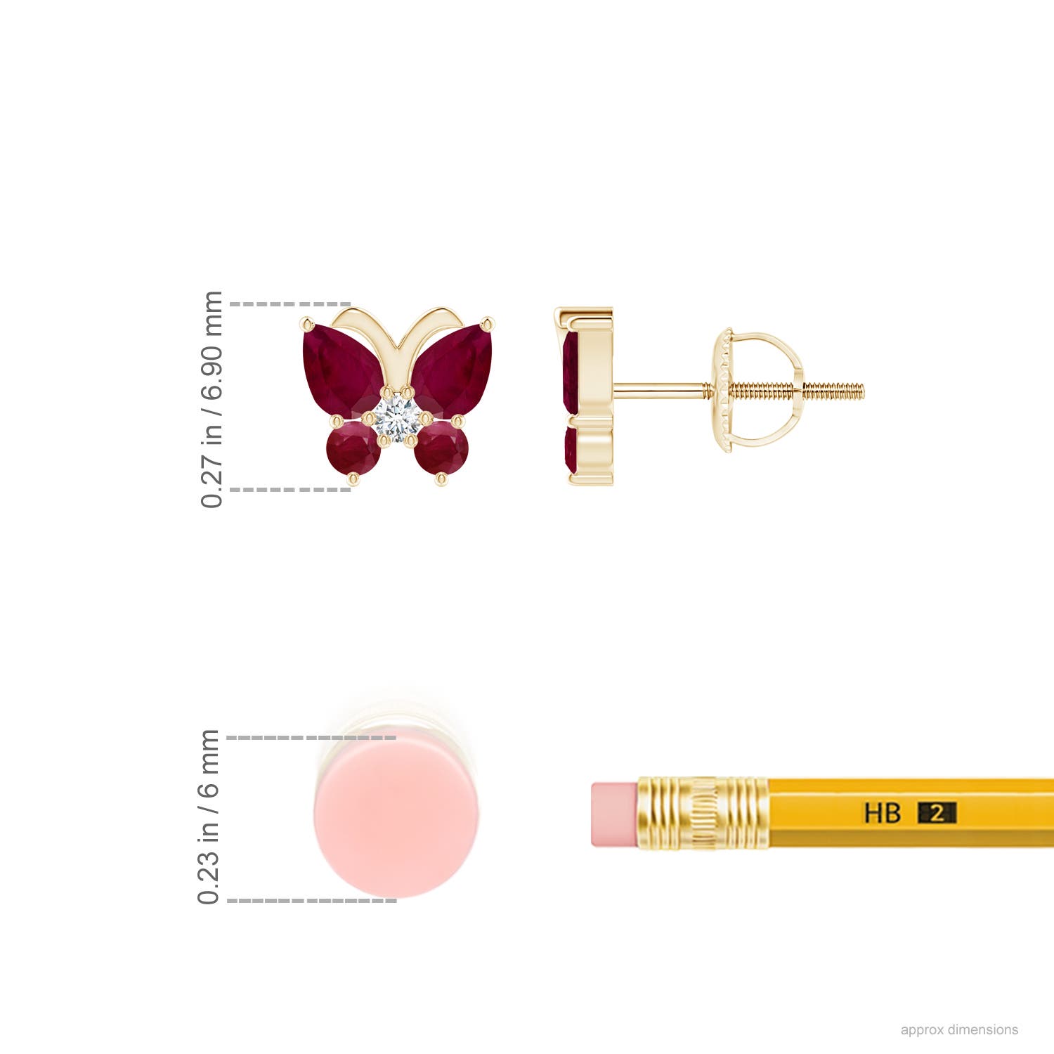 A - Ruby / 0.92 CT / 14 KT Yellow Gold