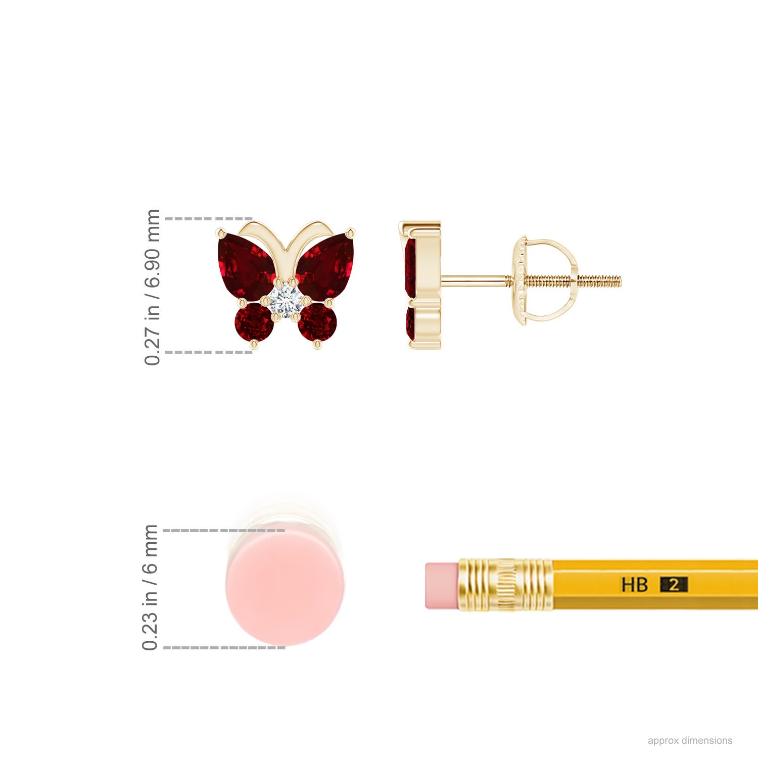 AAAA - Ruby / 0.92 CT / 14 KT Yellow Gold