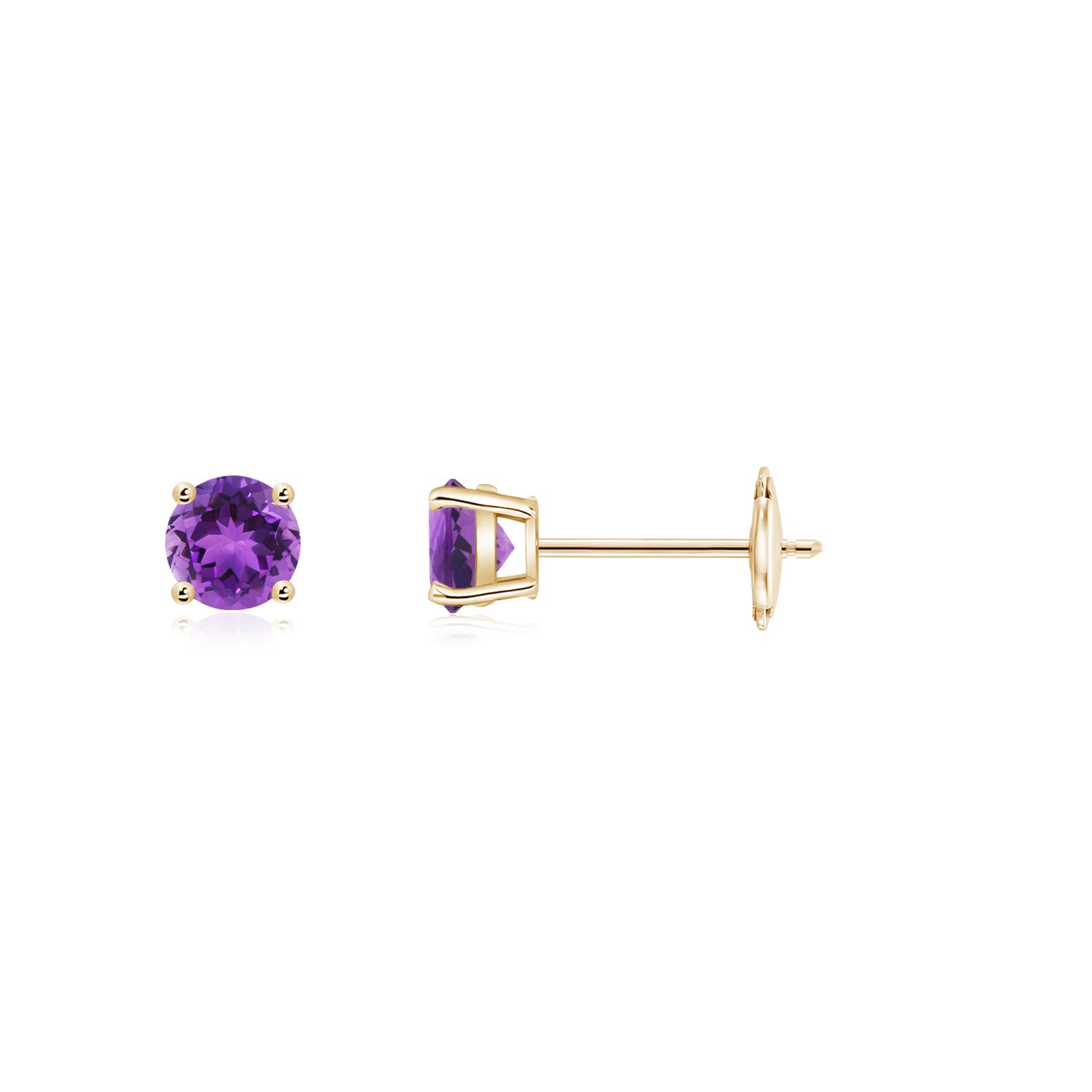 AAA - Amethyst / 0.2 CT / 14 KT Yellow Gold