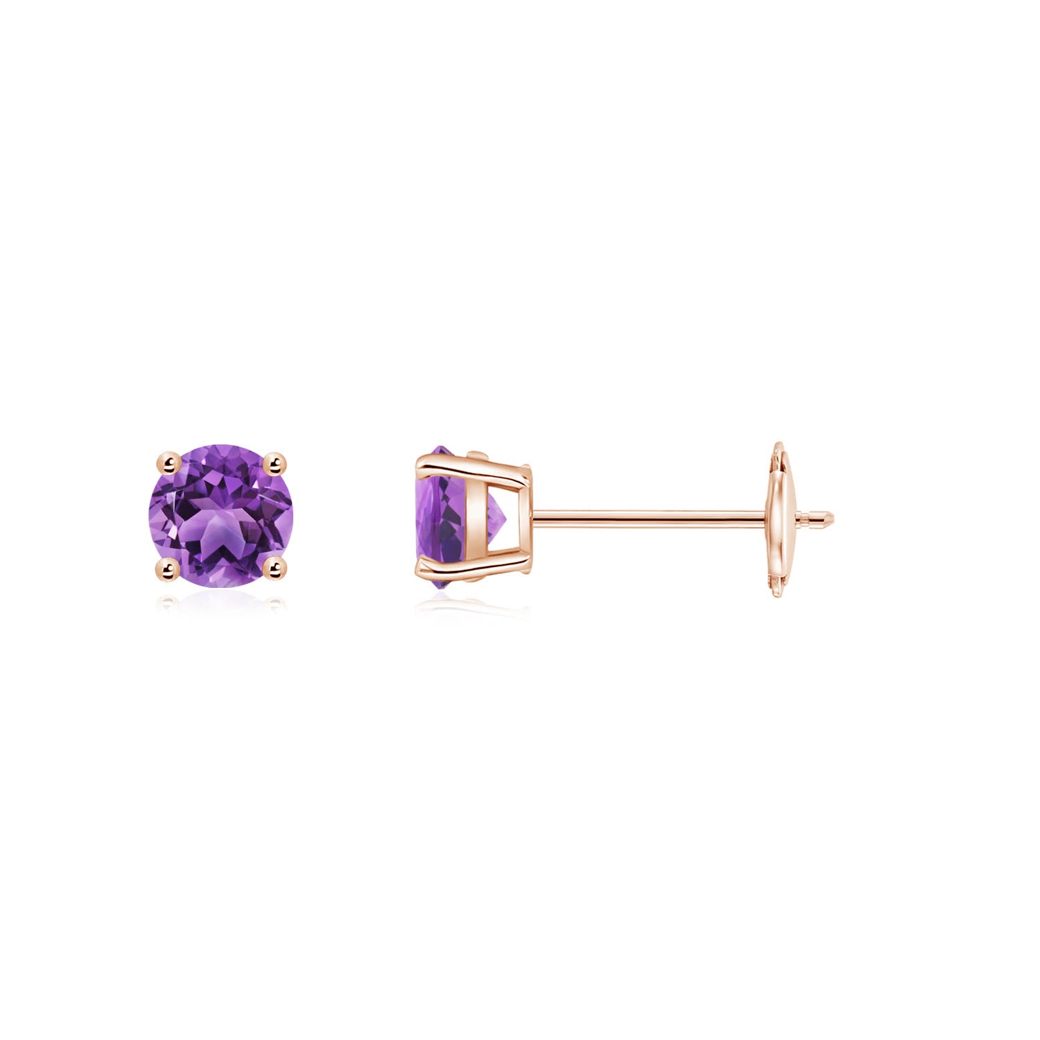 AA - Amethyst / 0.5 CT / 14 KT Rose Gold