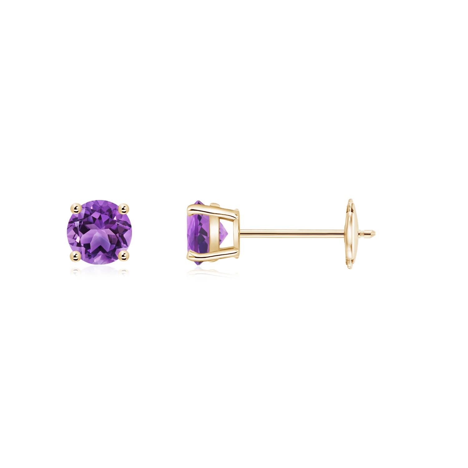 AA - Amethyst / 0.5 CT / 14 KT Yellow Gold