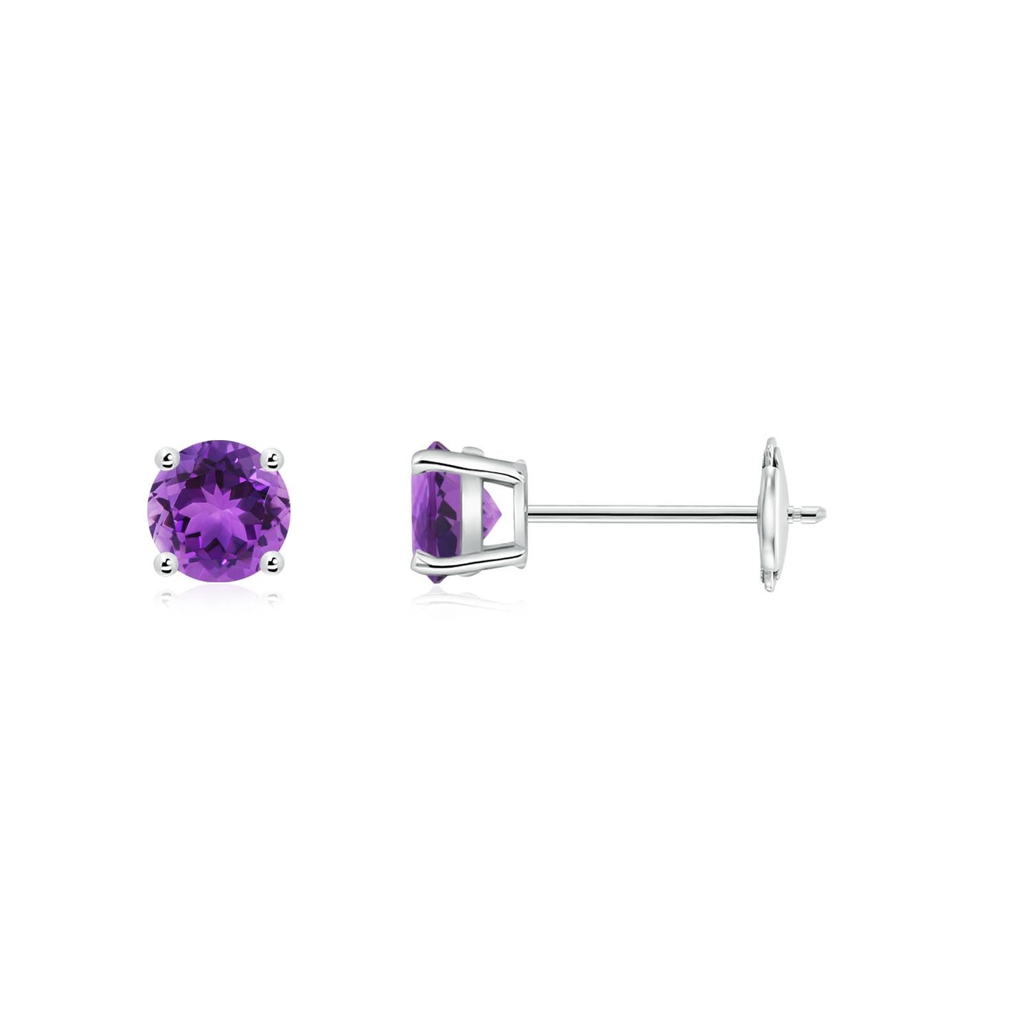 AAA - Amethyst / 0.5 CT / 14 KT White Gold