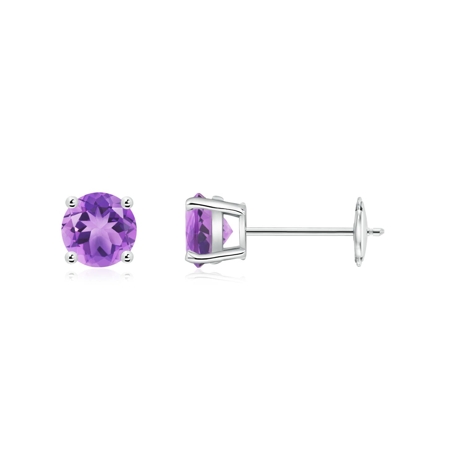 A - Amethyst / 0.9 CT / 14 KT White Gold