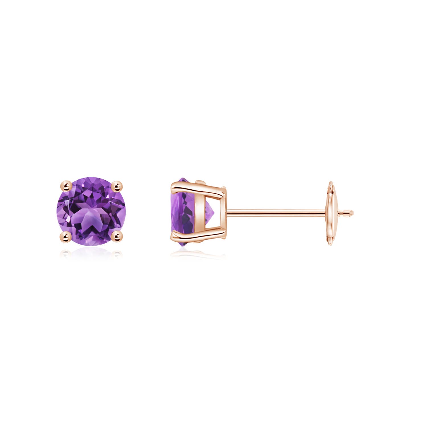 AA - Amethyst / 0.9 CT / 14 KT Rose Gold