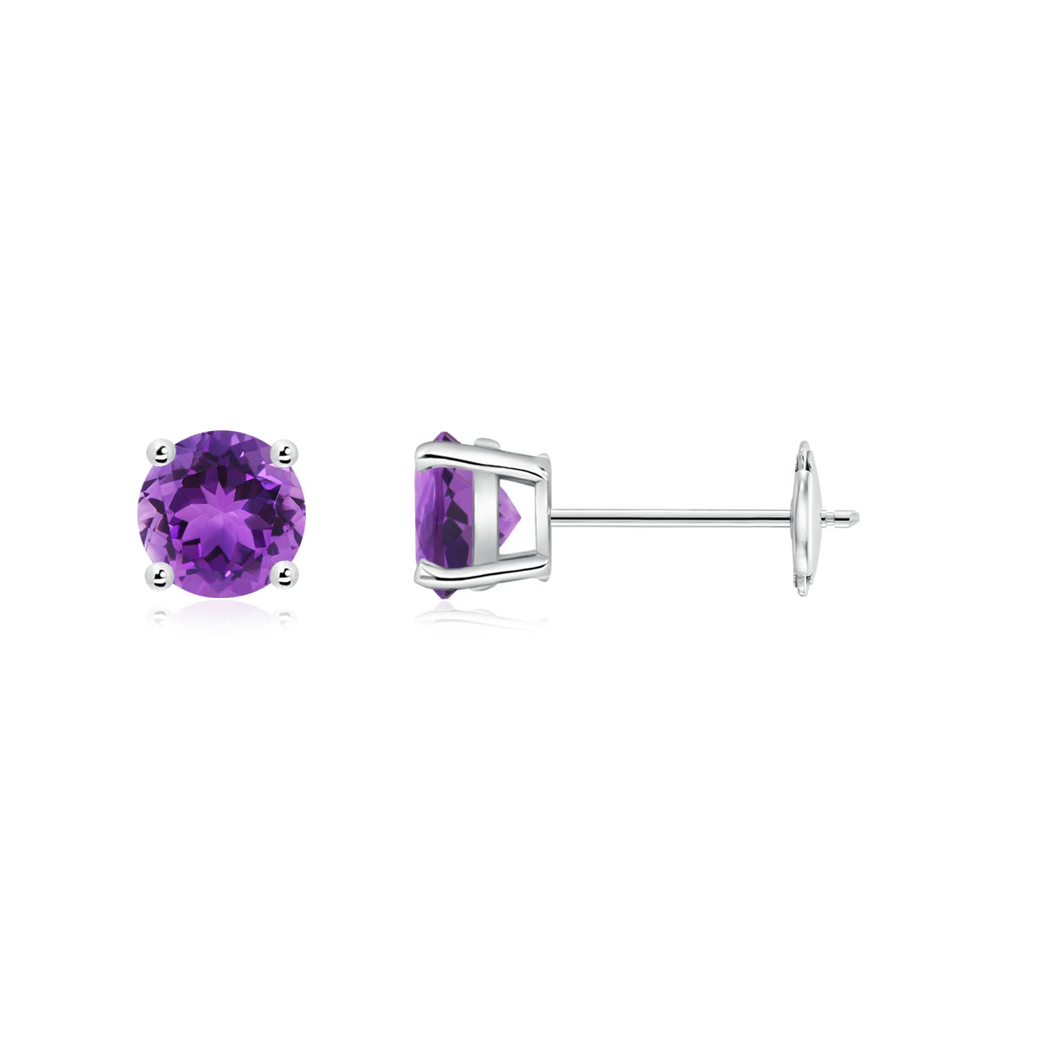 AAA - Amethyst / 0.9 CT / 14 KT White Gold