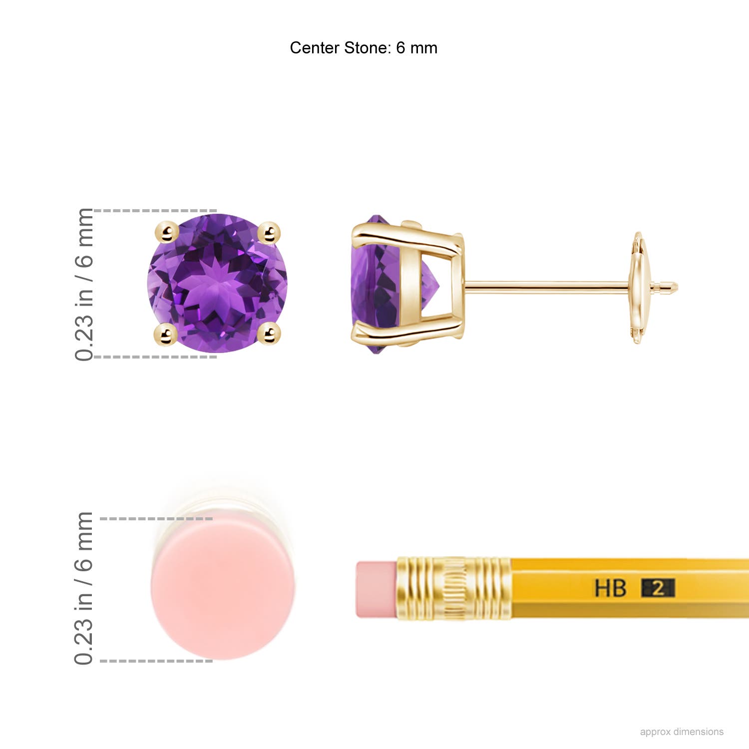 AAA - Amethyst / 1.6 CT / 14 KT Yellow Gold