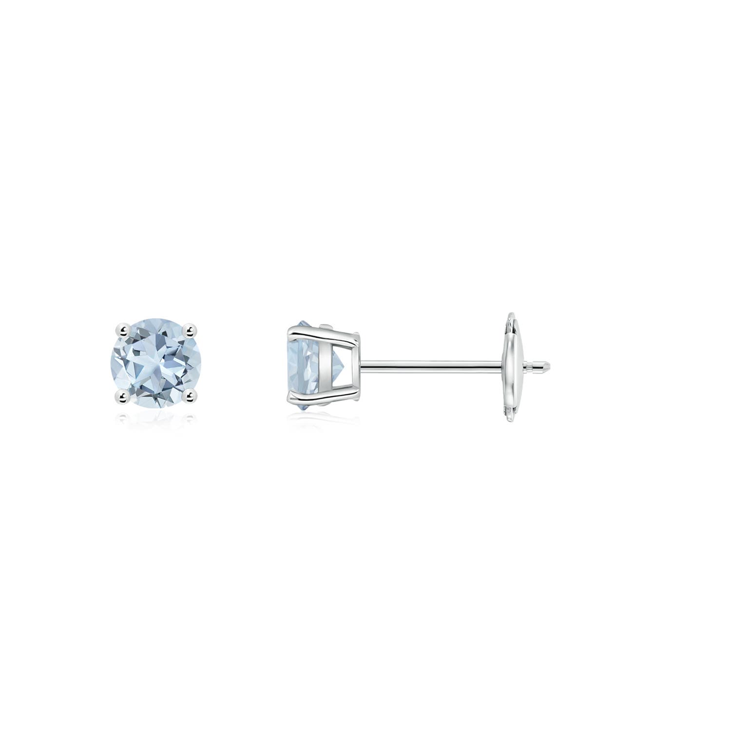 A - Aquamarine / 0.2 CT / 14 KT White Gold