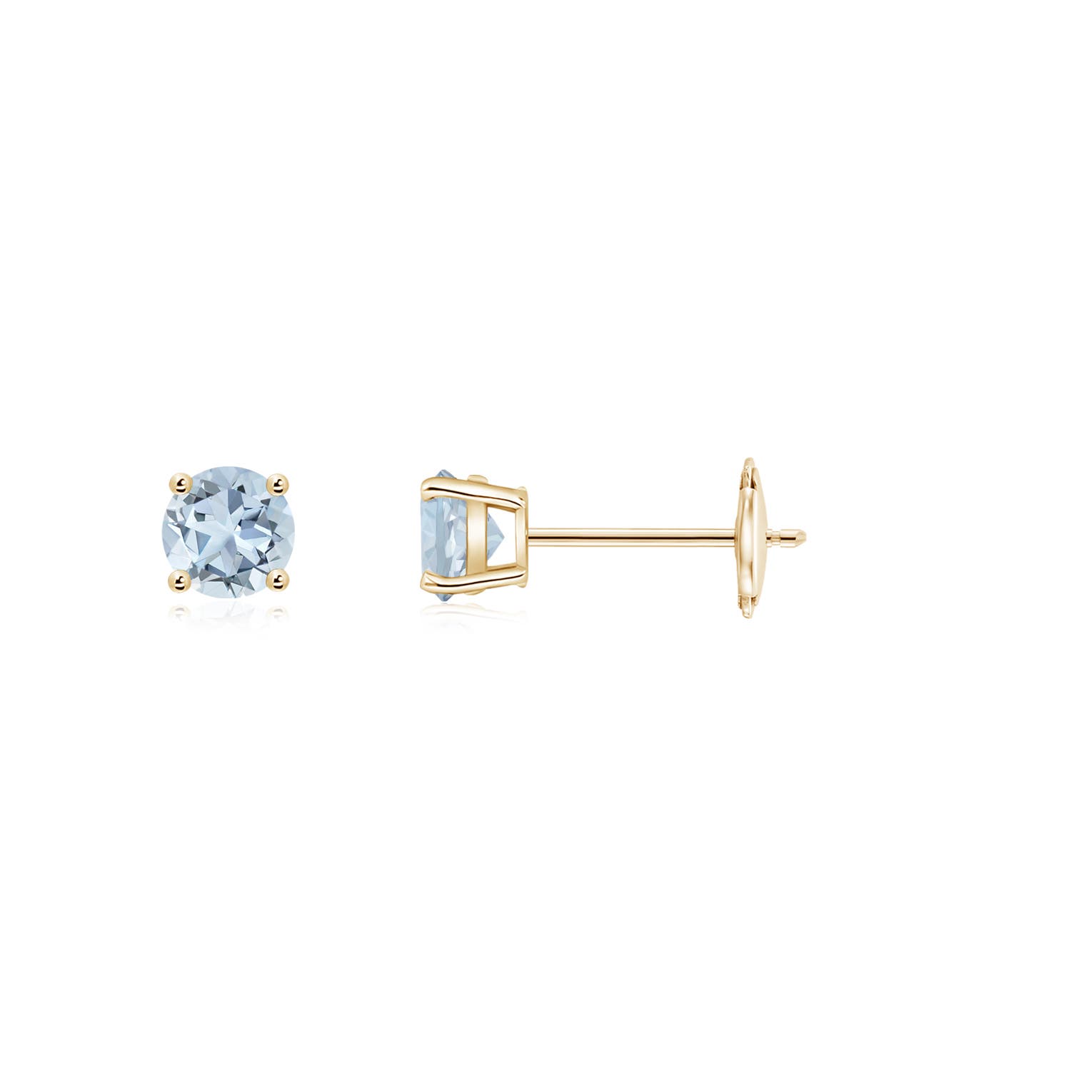 A - Aquamarine / 0.2 CT / 14 KT Yellow Gold