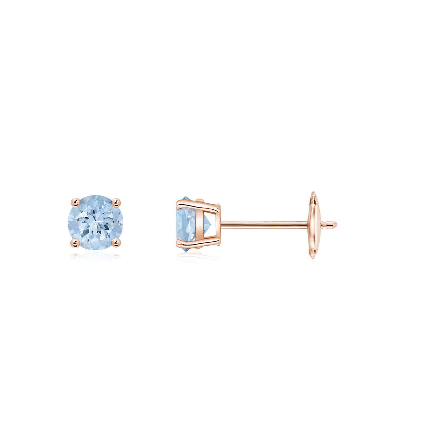 AA - Aquamarine / 0.2 CT / 14 KT Rose Gold