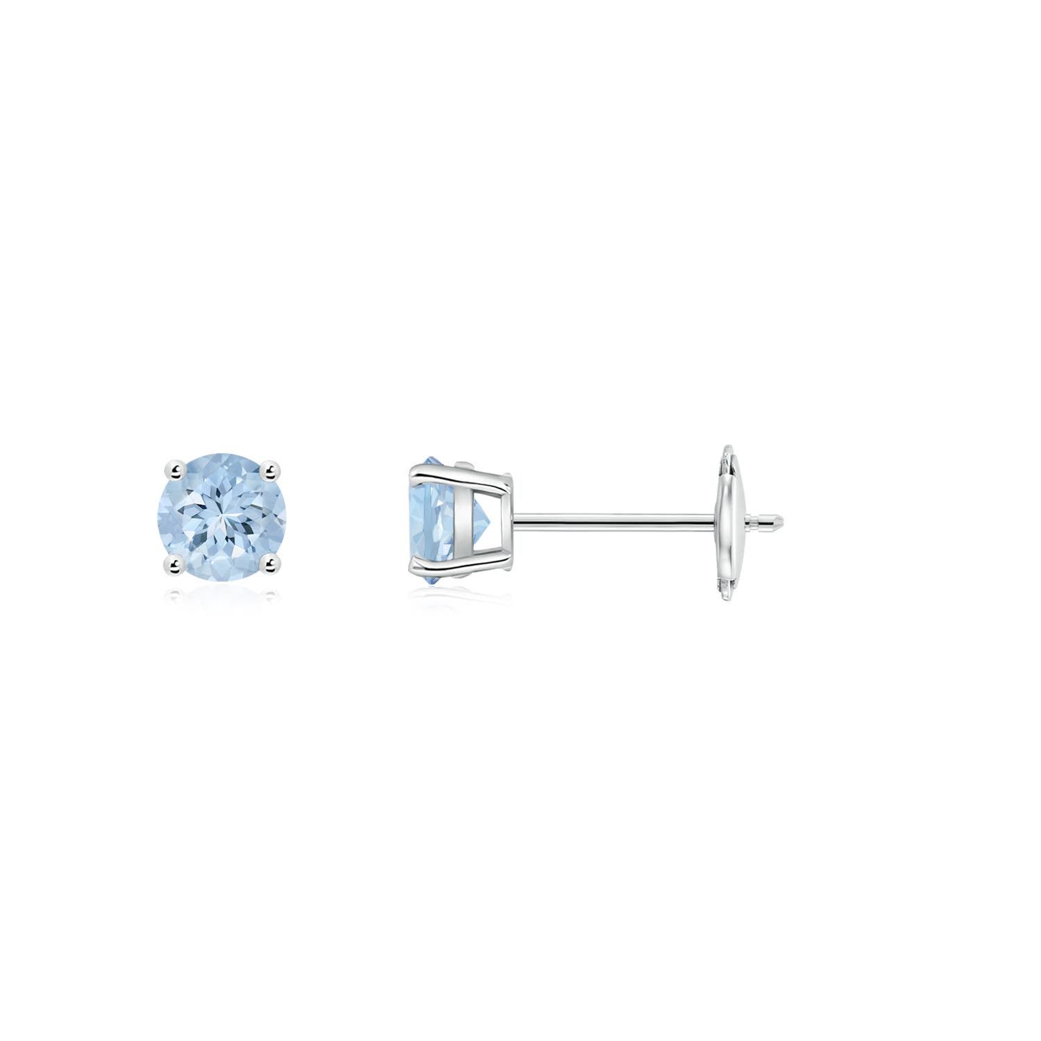 AA - Aquamarine / 0.2 CT / 14 KT White Gold