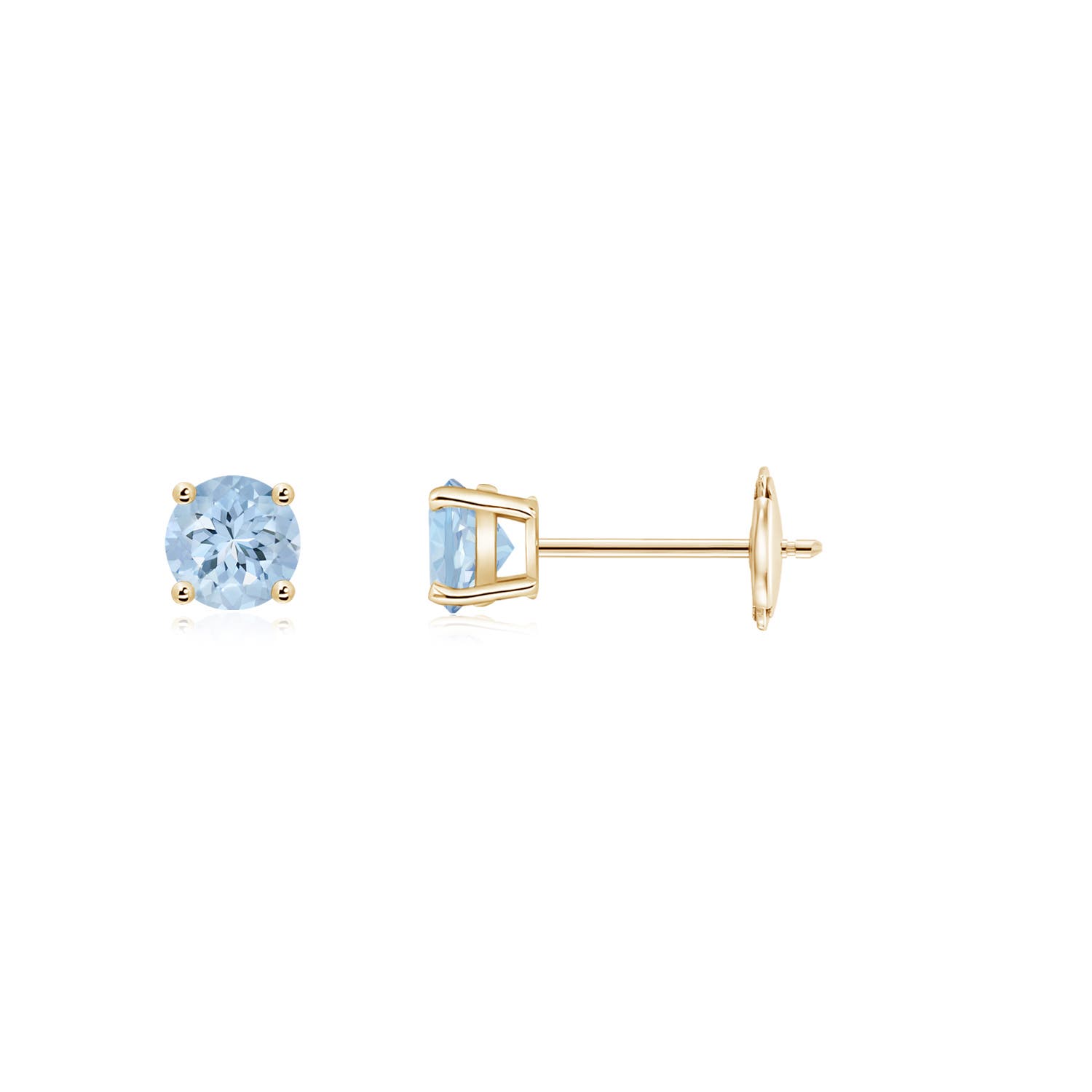 AA - Aquamarine / 0.2 CT / 14 KT Yellow Gold