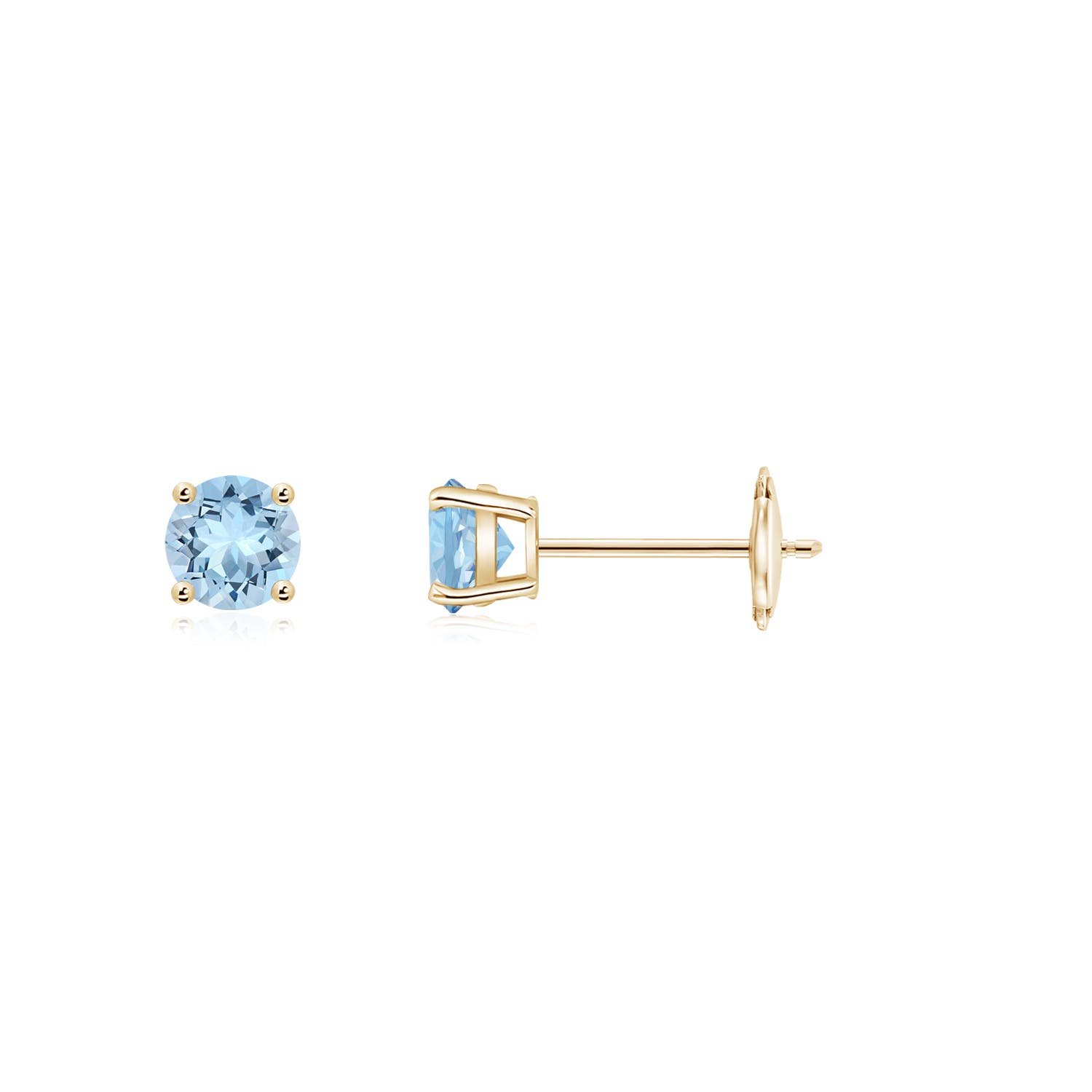 AAA - Aquamarine / 0.2 CT / 14 KT Yellow Gold