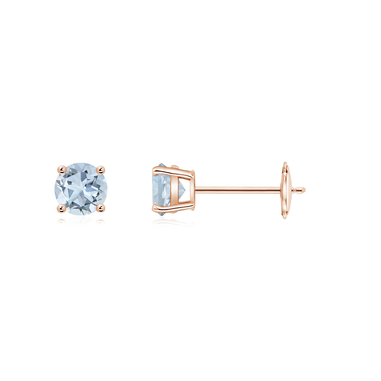 A - Aquamarine / 0.4 CT / 14 KT Rose Gold