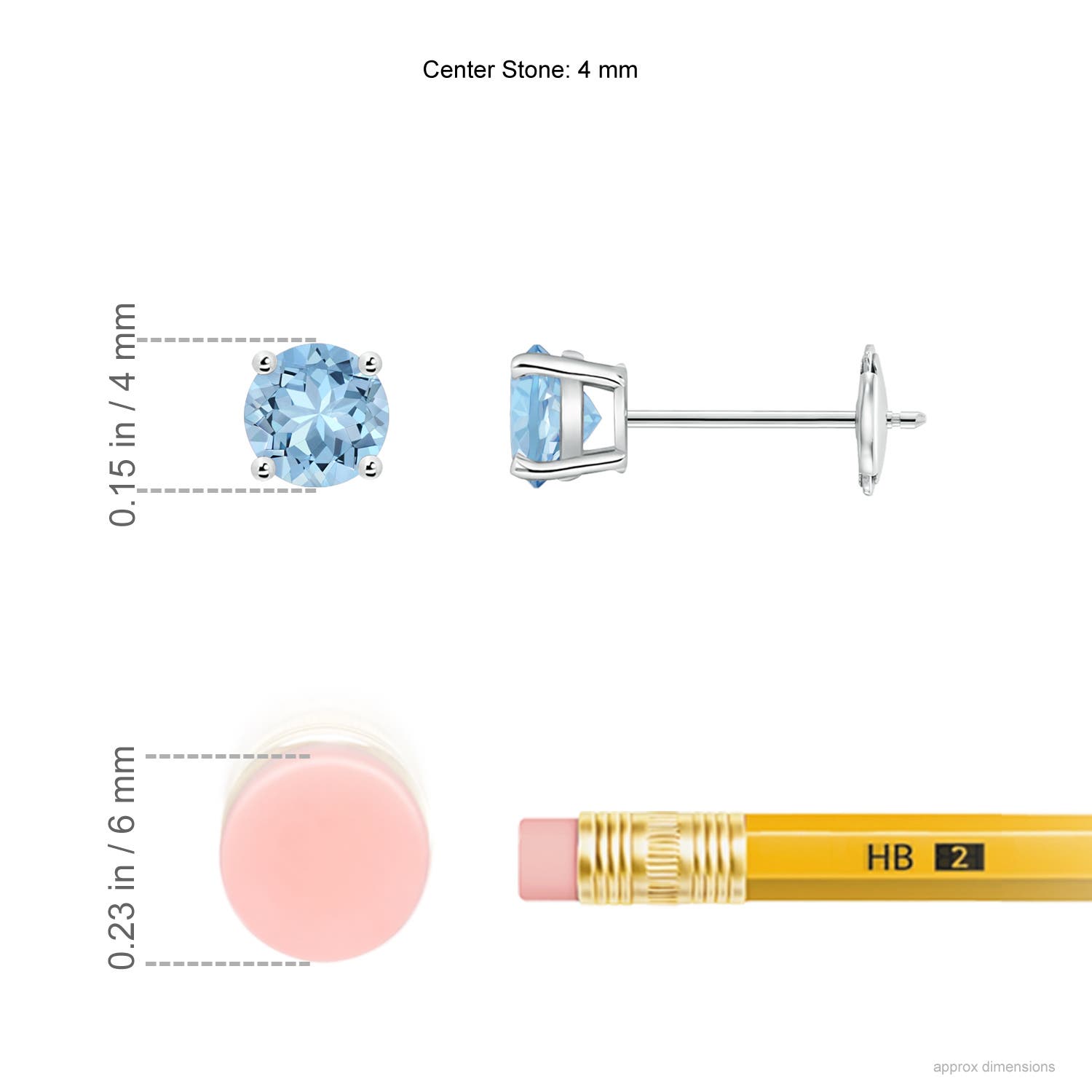 AAA - Aquamarine / 0.4 CT / 14 KT White Gold