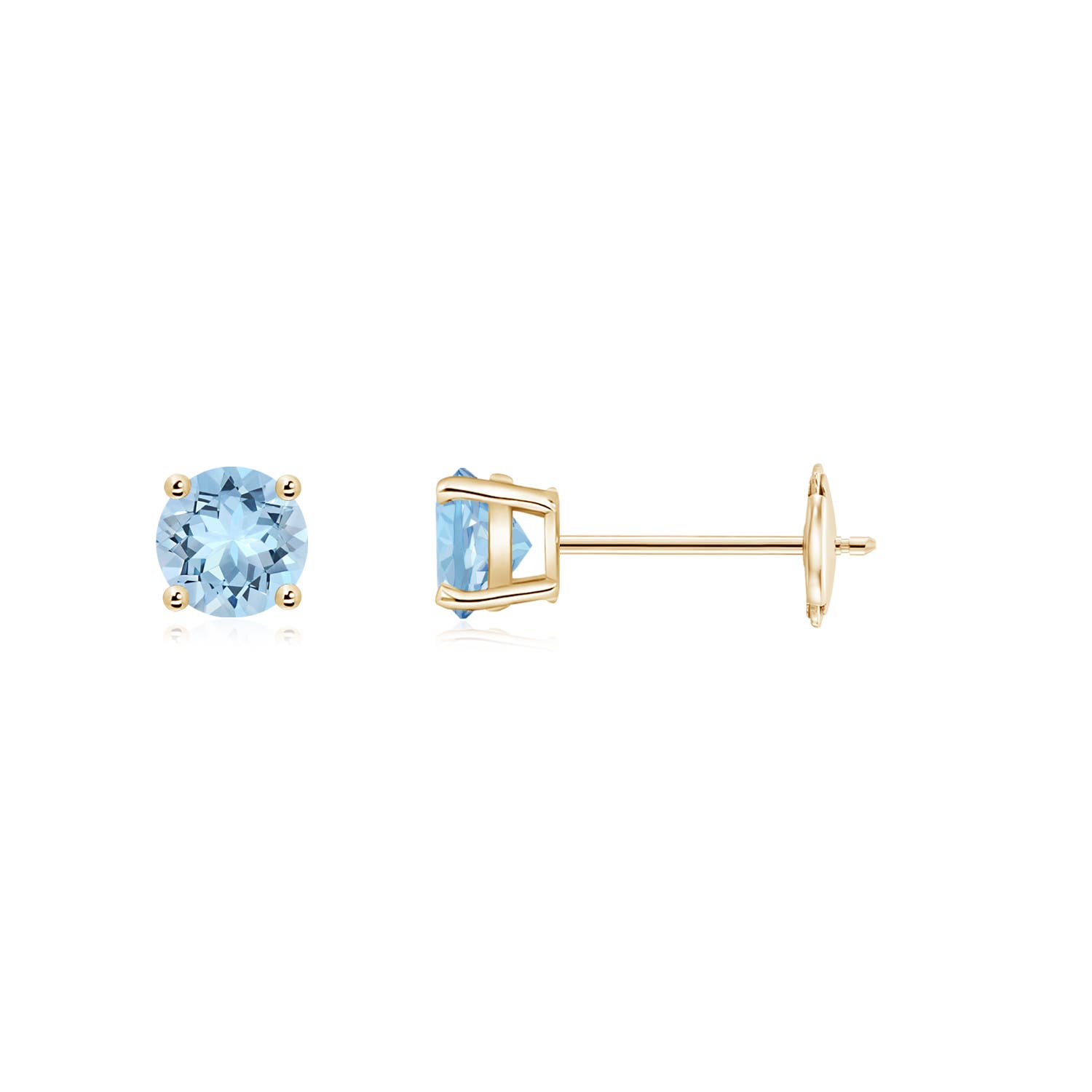 AAA - Aquamarine / 0.4 CT / 14 KT Yellow Gold