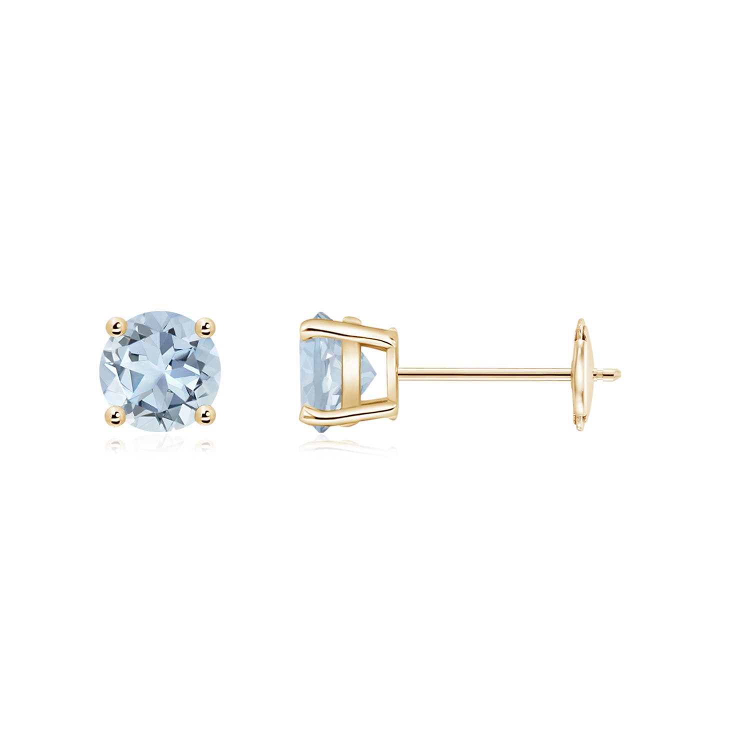 A - Aquamarine / 0.8 CT / 14 KT Yellow Gold