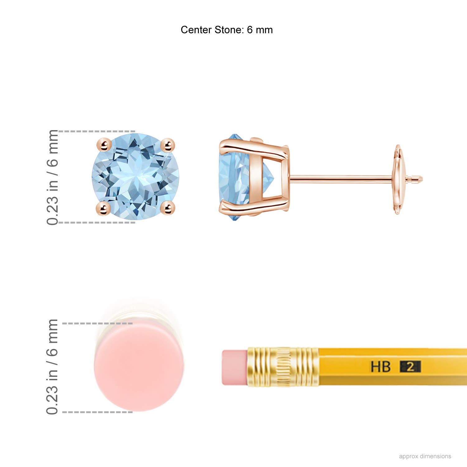 AAA - Aquamarine / 1.44 CT / 14 KT Rose Gold