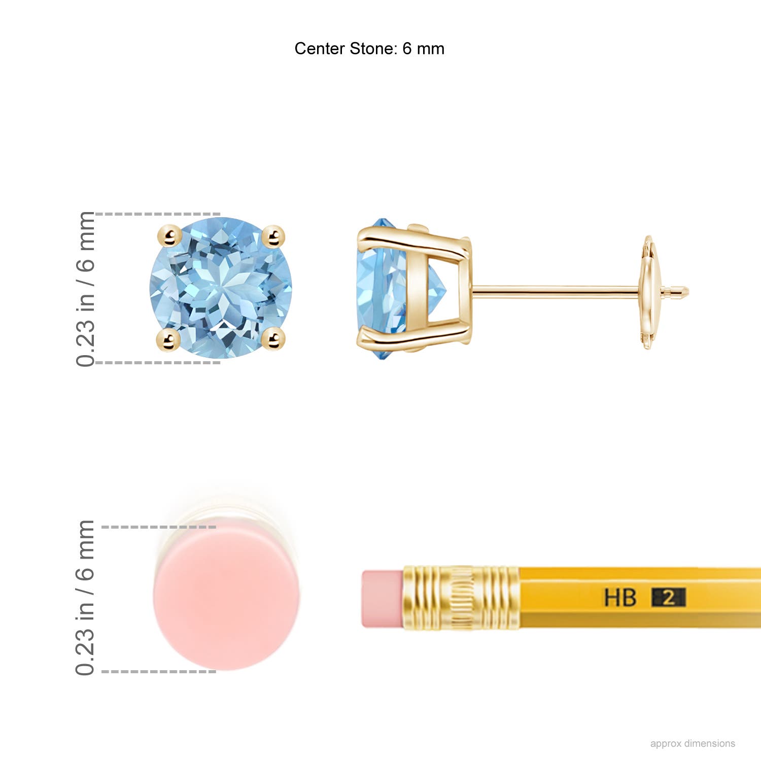 AAAA - Aquamarine / 1.44 CT / 14 KT Yellow Gold