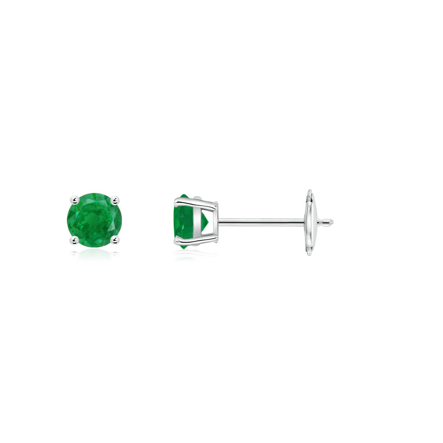 AA - Emerald / 0.2 CT / 14 KT White Gold