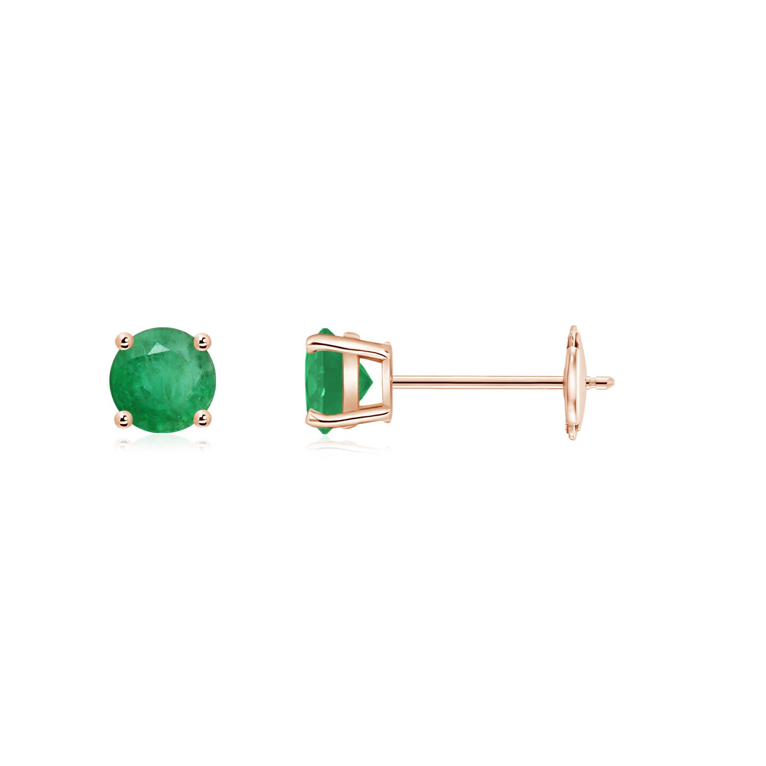 A - Emerald / 0.48 CT / 14 KT Rose Gold