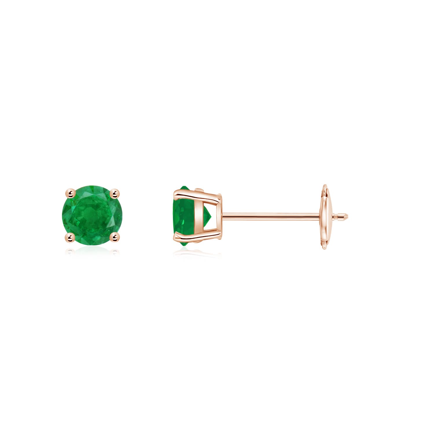 AA - Emerald / 0.48 CT / 14 KT Rose Gold