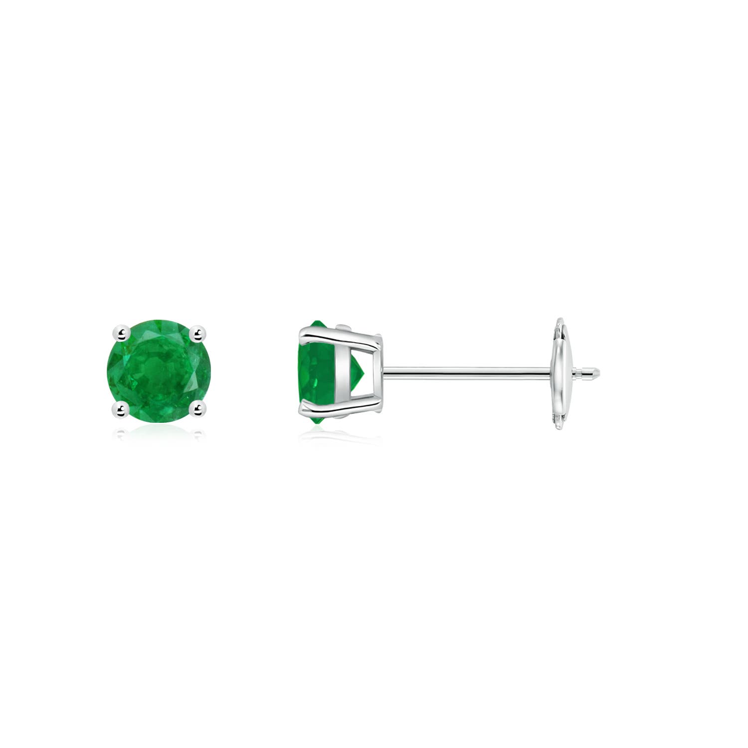 AA - Emerald / 0.48 CT / 14 KT White Gold