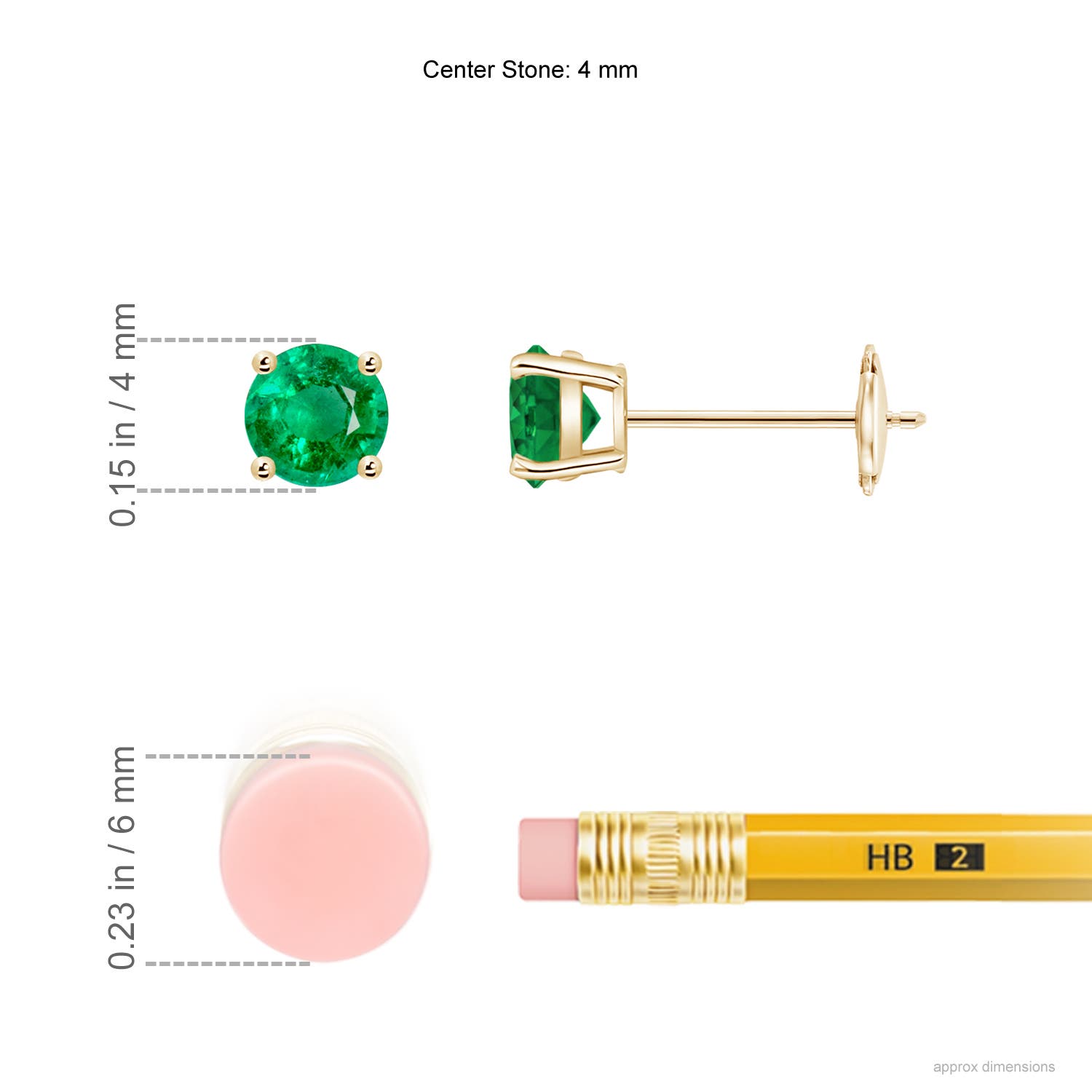 AAA - Emerald / 0.48 CT / 14 KT Yellow Gold