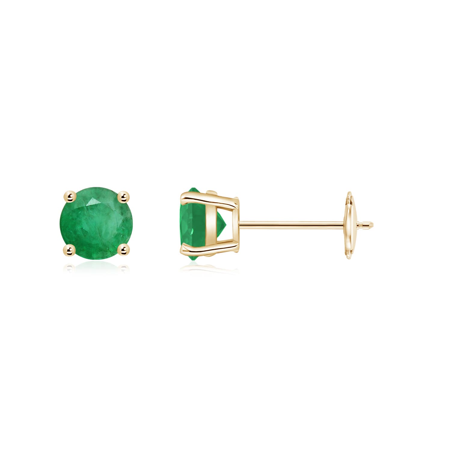 A - Emerald / 0.9 CT / 14 KT Yellow Gold