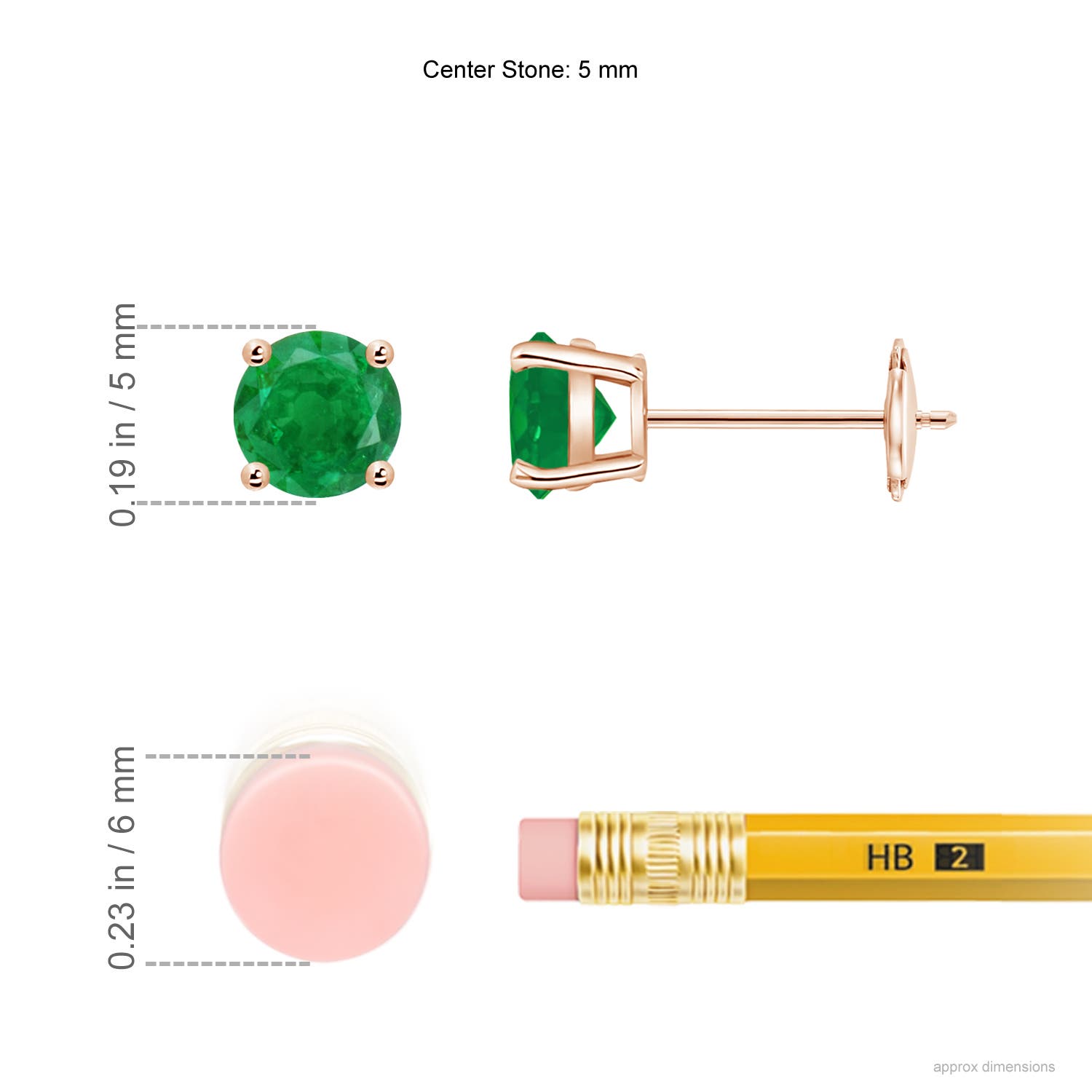 AA - Emerald / 0.9 CT / 14 KT Rose Gold