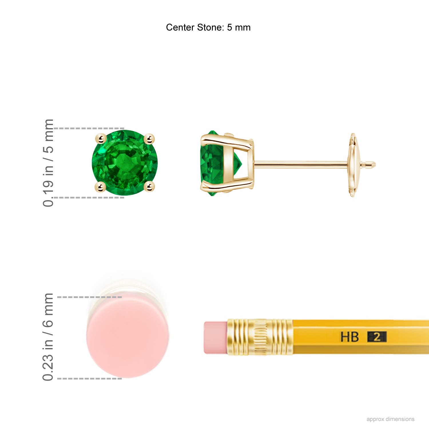 AAAA - Emerald / 0.9 CT / 14 KT Yellow Gold