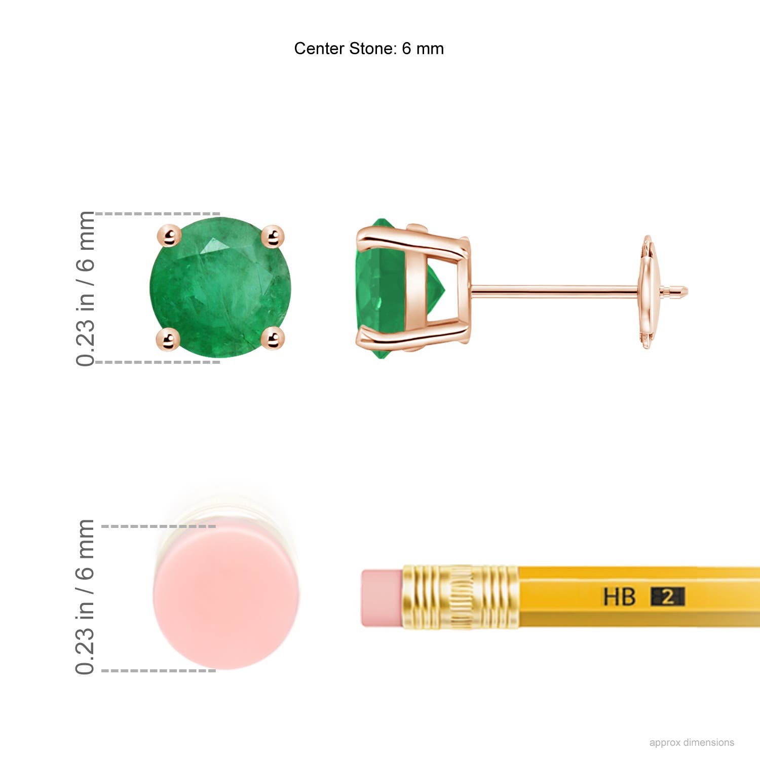 A - Emerald / 1.5 CT / 14 KT Rose Gold