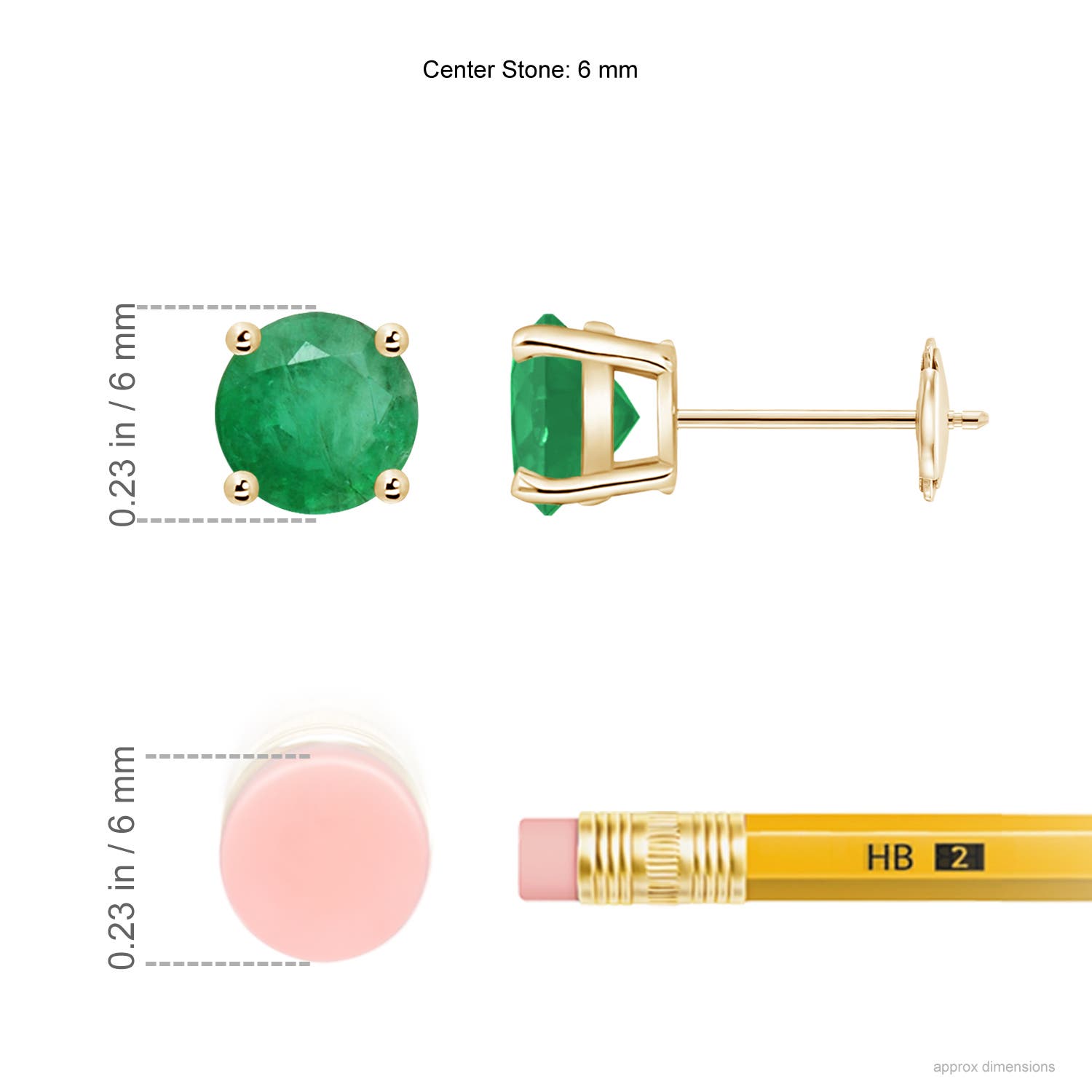 A - Emerald / 1.5 CT / 14 KT Yellow Gold