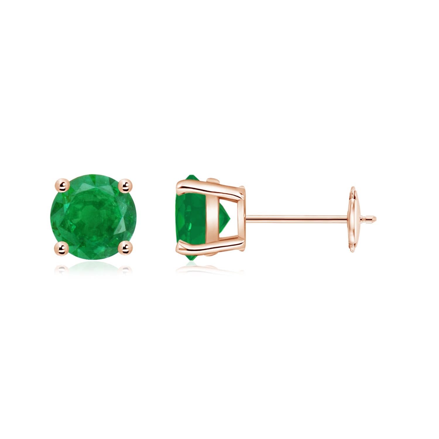 AA - Emerald / 1.5 CT / 14 KT Rose Gold