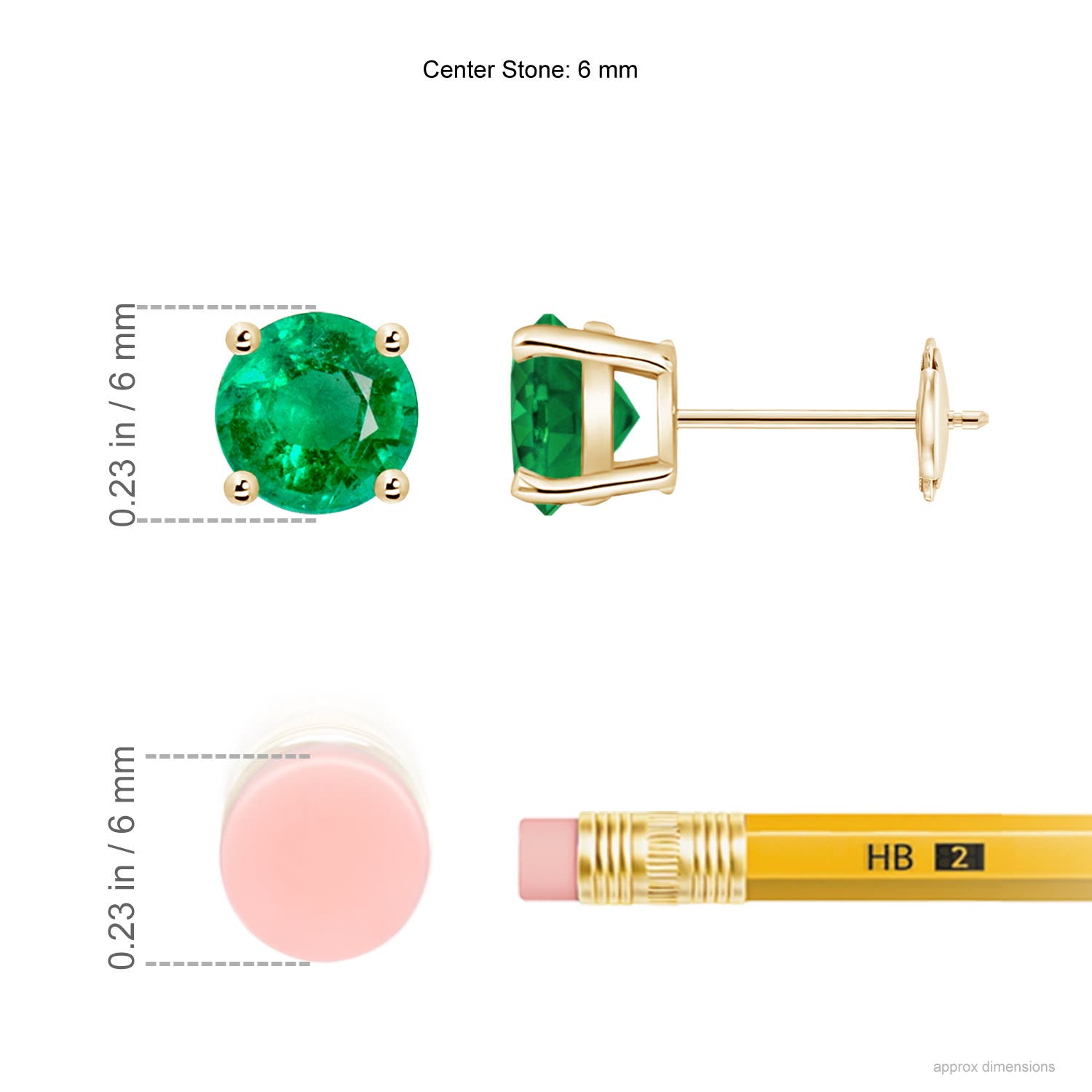 AAA - Emerald / 1.5 CT / 14 KT Yellow Gold