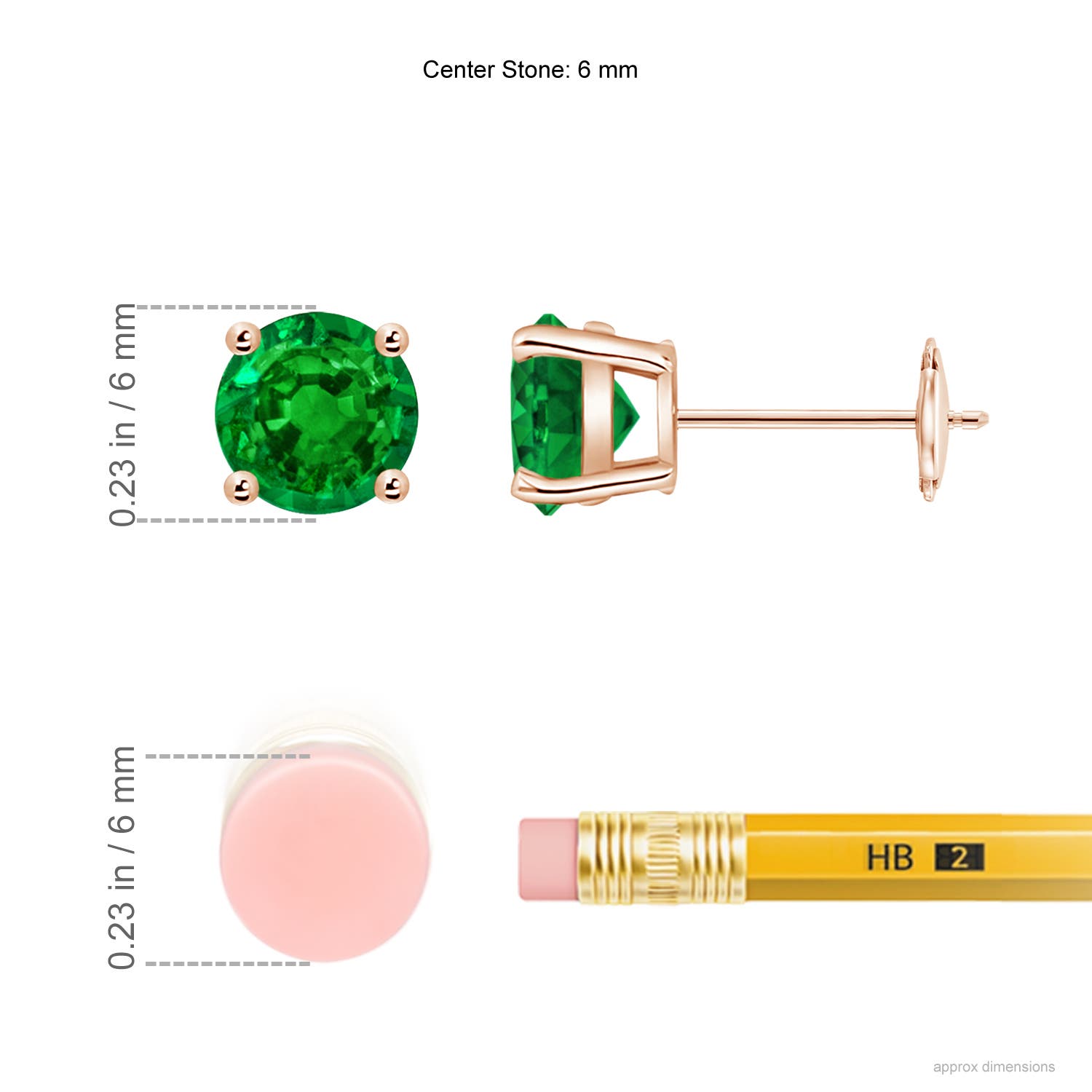 AAAA - Emerald / 1.5 CT / 14 KT Rose Gold