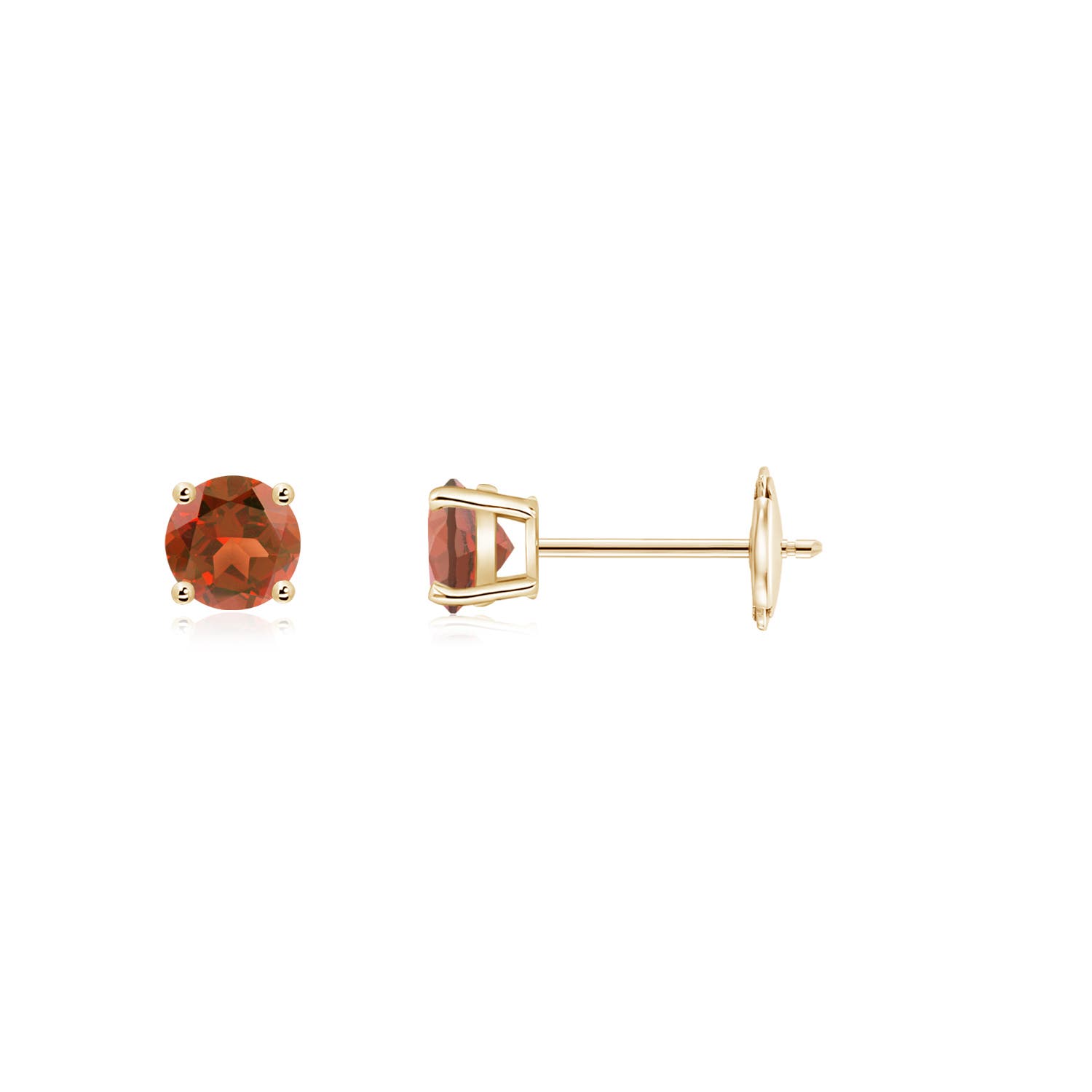 A - Garnet / 0.3 CT / 14 KT Yellow Gold