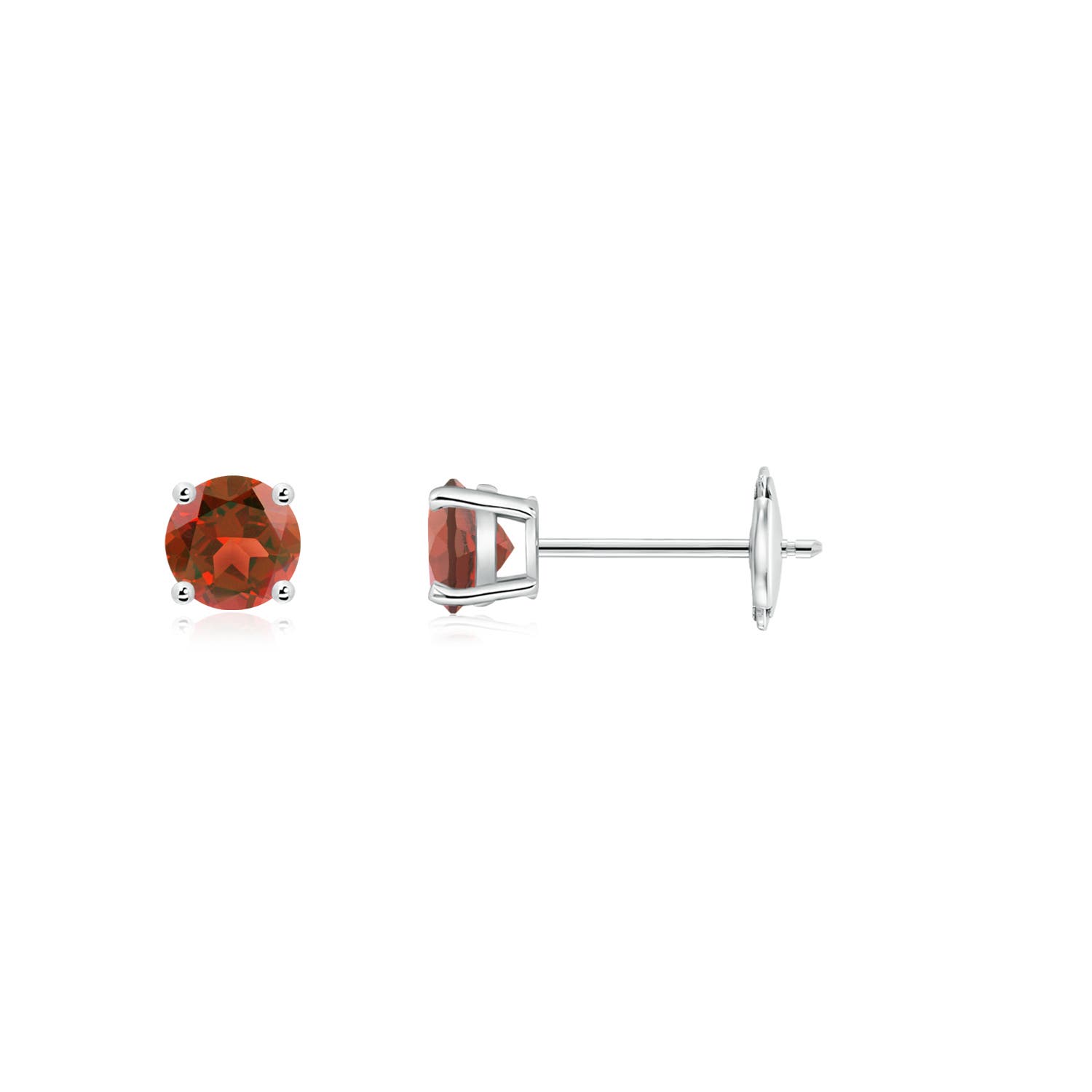 AA - Garnet / 0.3 CT / 14 KT White Gold