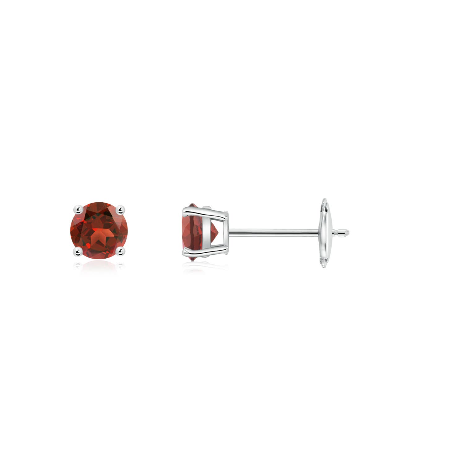 AAA - Garnet / 0.3 CT / 14 KT White Gold