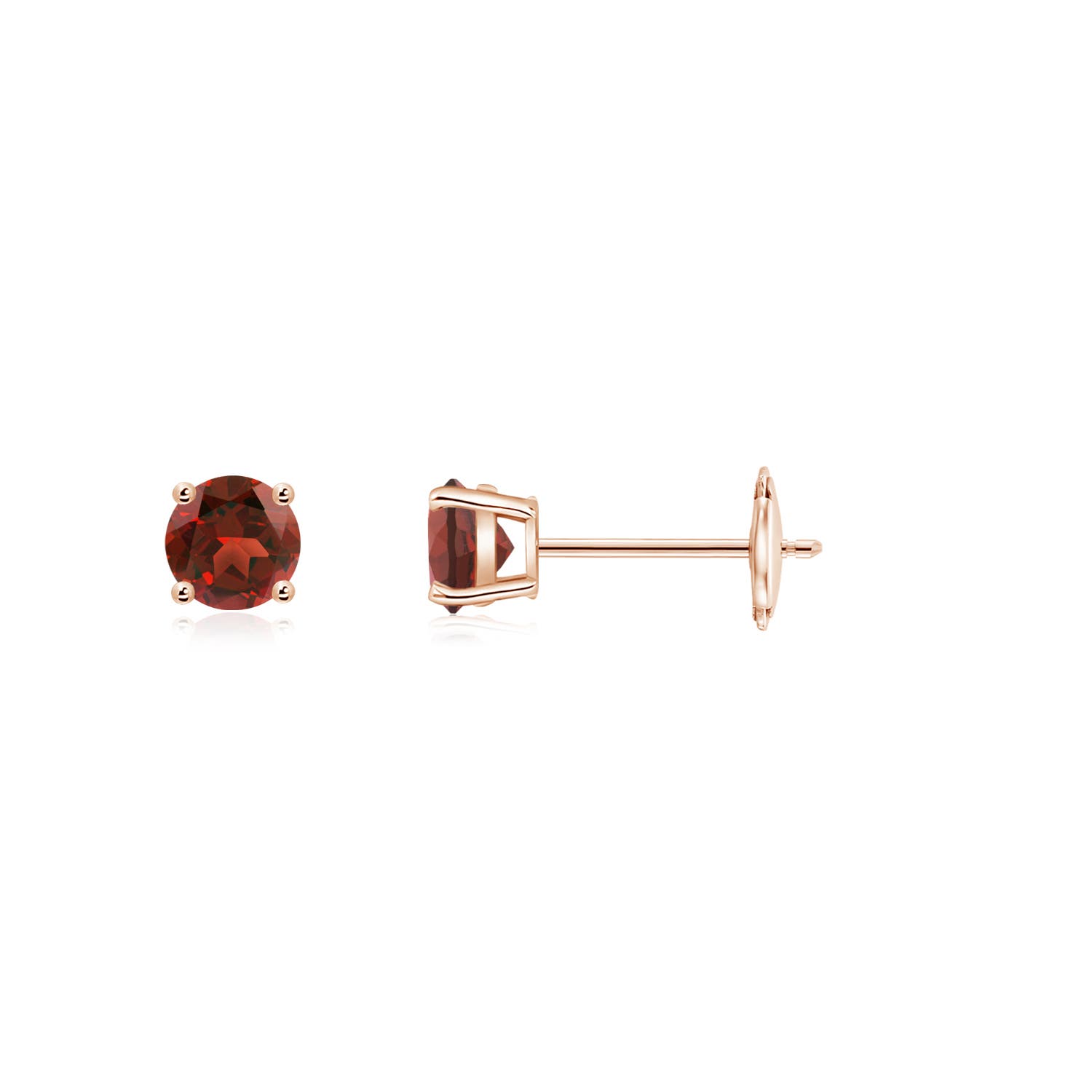 AAAA - Garnet / 0.3 CT / 14 KT Rose Gold