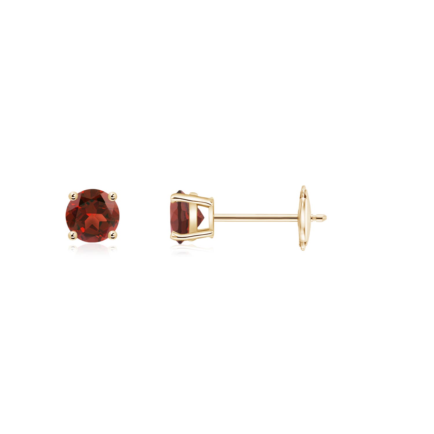 AAAA - Garnet / 0.3 CT / 14 KT Yellow Gold