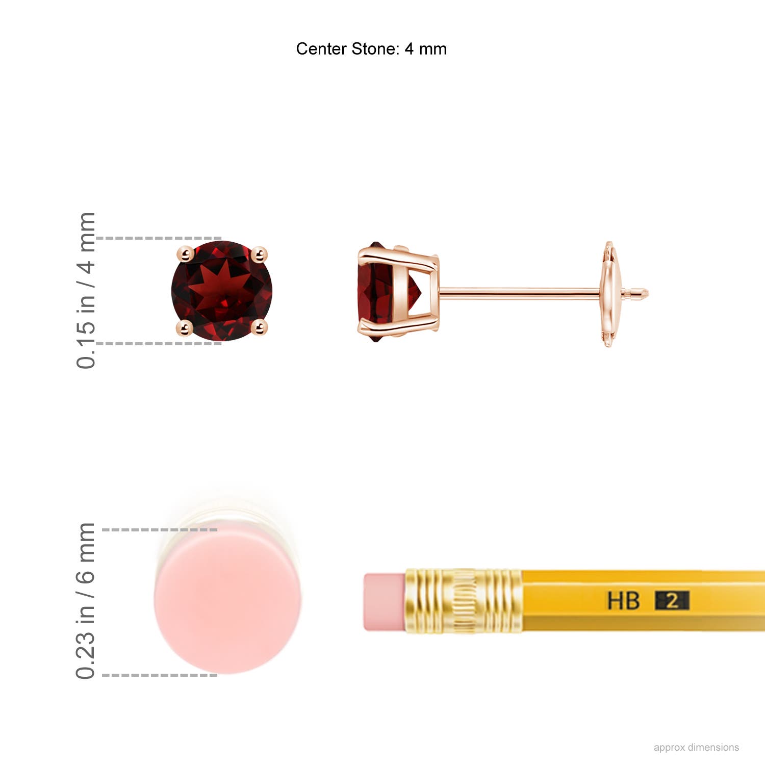 AAA - Garnet / 0.66 CT / 14 KT Rose Gold