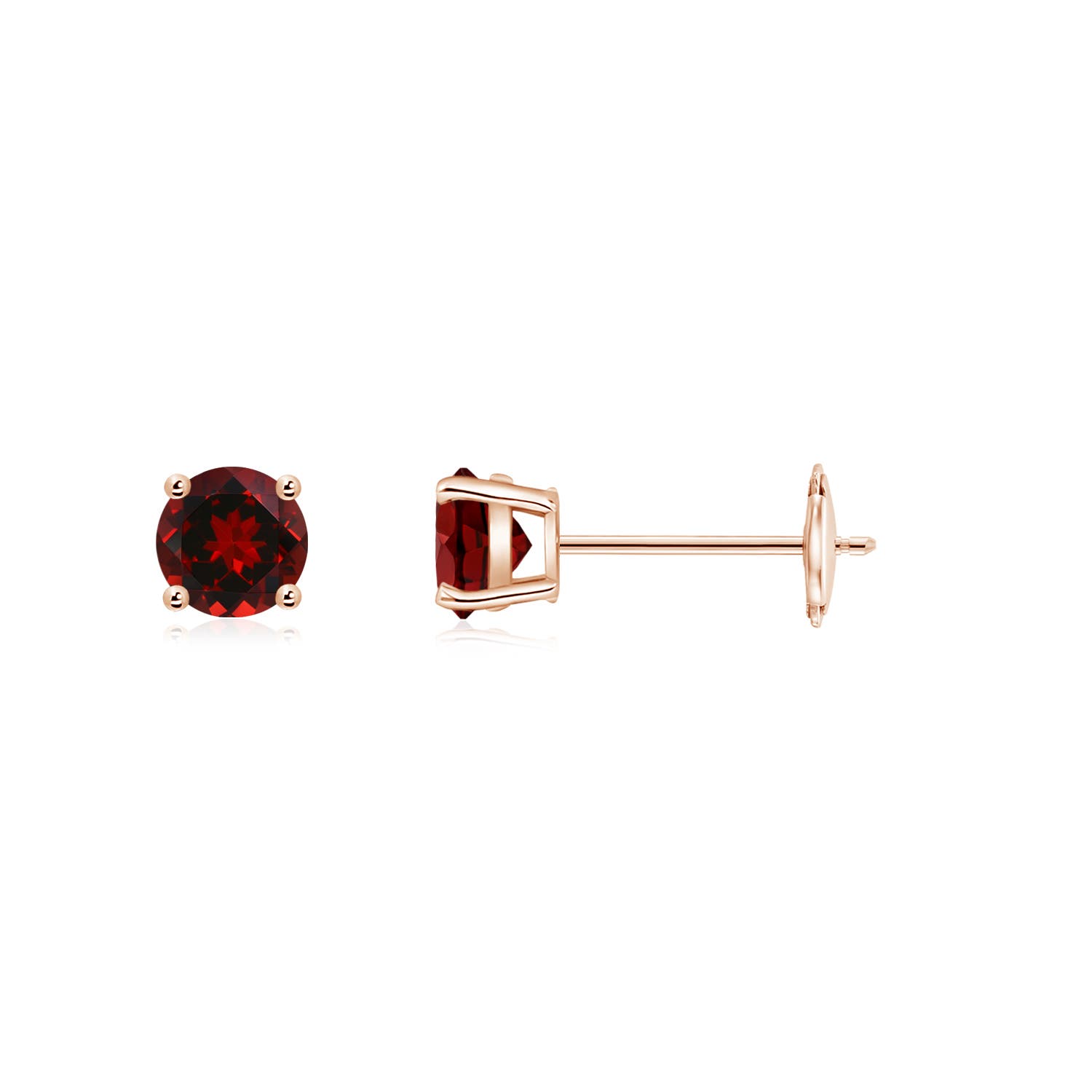 AAAA - Garnet / 0.66 CT / 14 KT Rose Gold