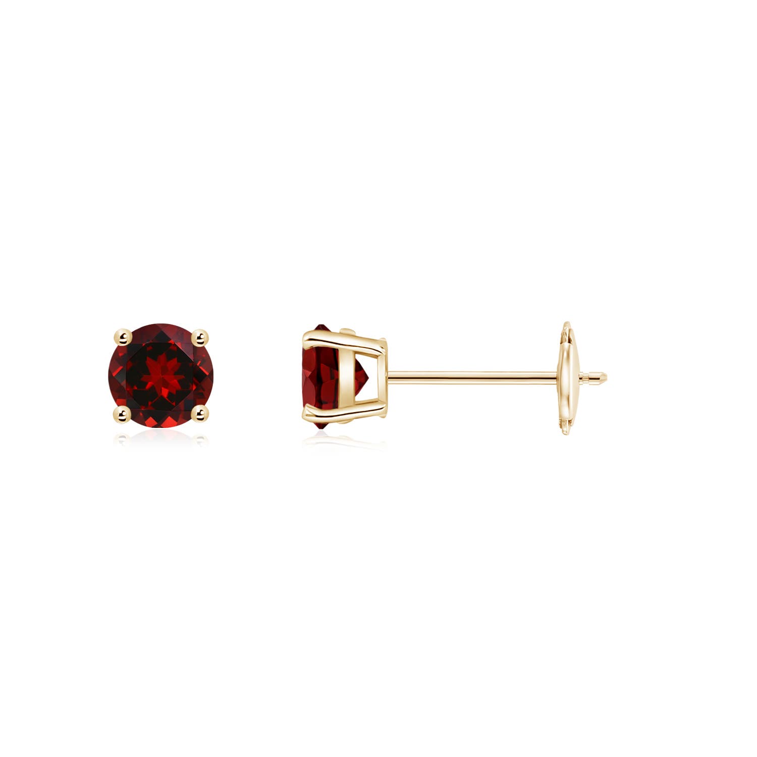 AAAA - Garnet / 0.66 CT / 14 KT Yellow Gold