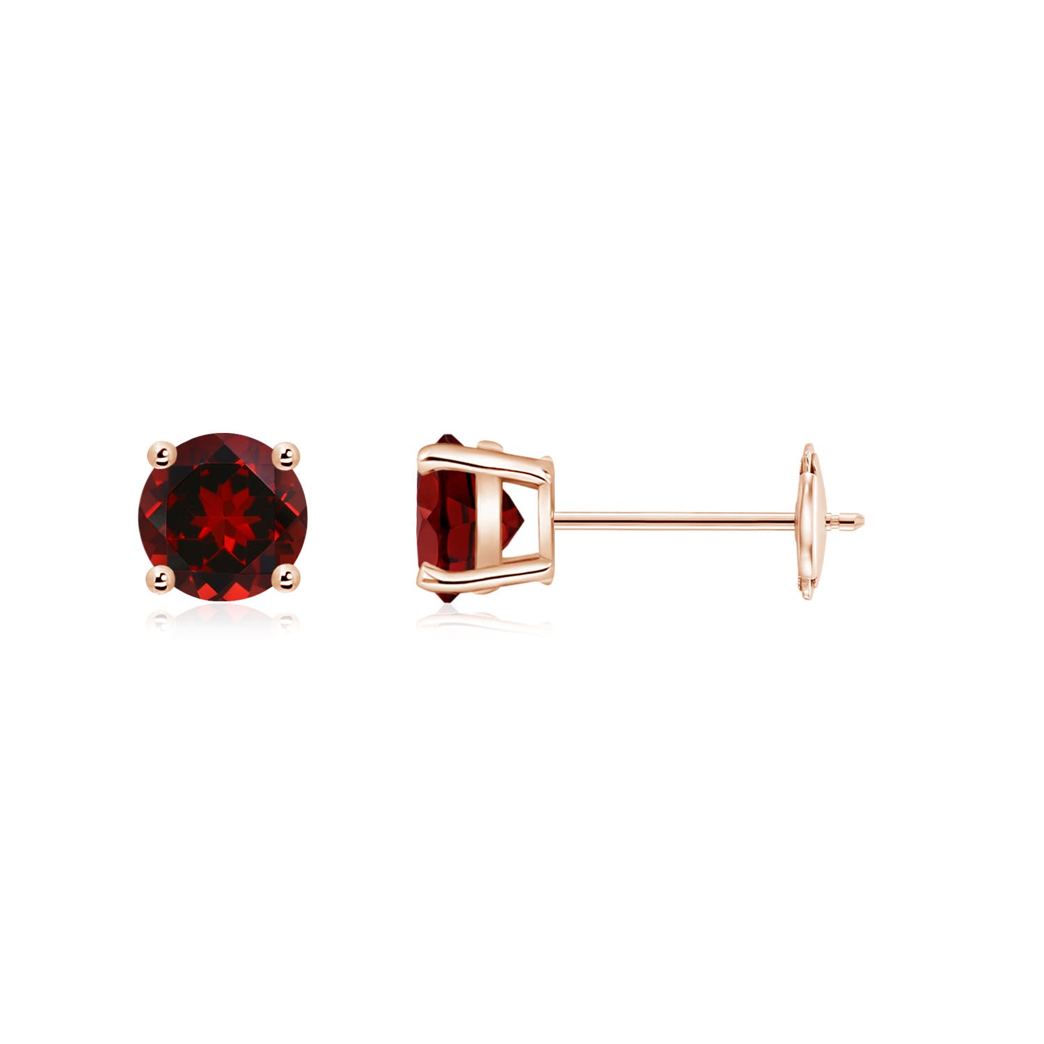 AAAA - Garnet / 1.2 CT / 14 KT Rose Gold