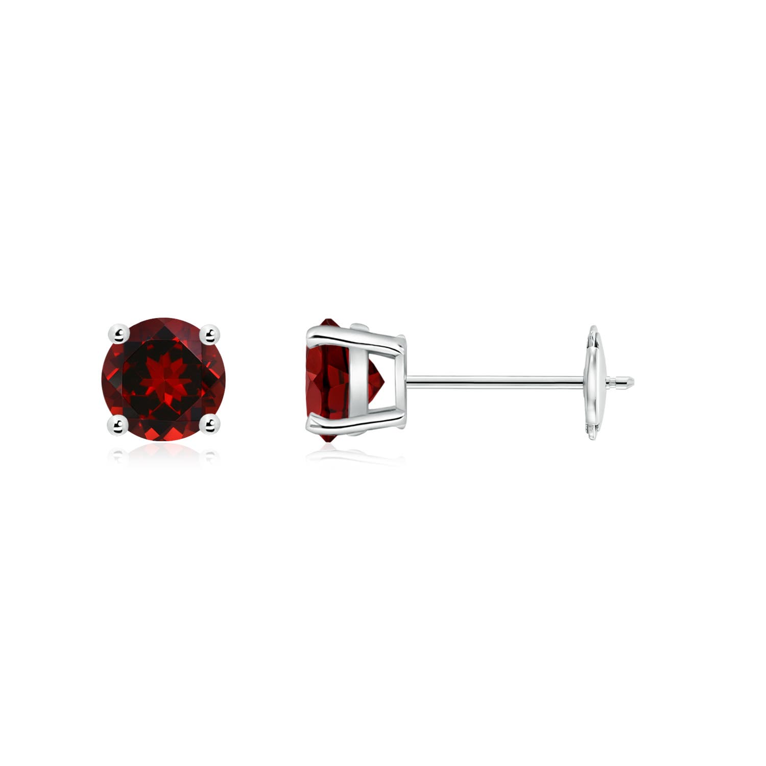 AAAA - Garnet / 1.2 CT / 14 KT White Gold