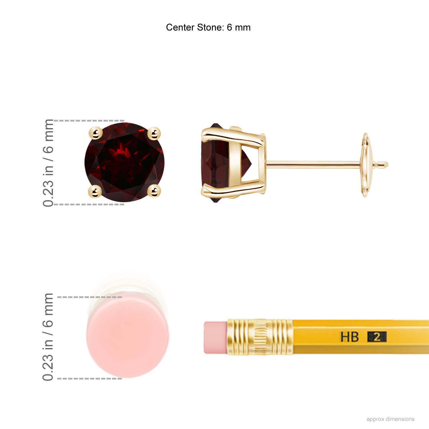 A - Garnet / 2 CT / 14 KT Yellow Gold