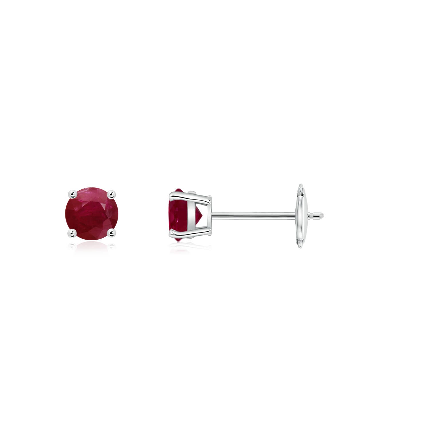 A - Ruby / 0.3 CT / 14 KT White Gold