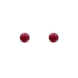 Earrings White Gold Ruby Earrings