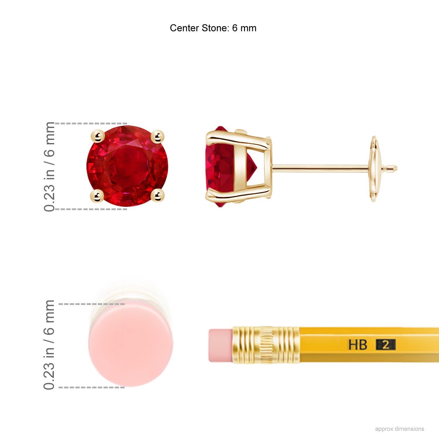 AAA - Ruby / 2 CT / 14 KT Yellow Gold